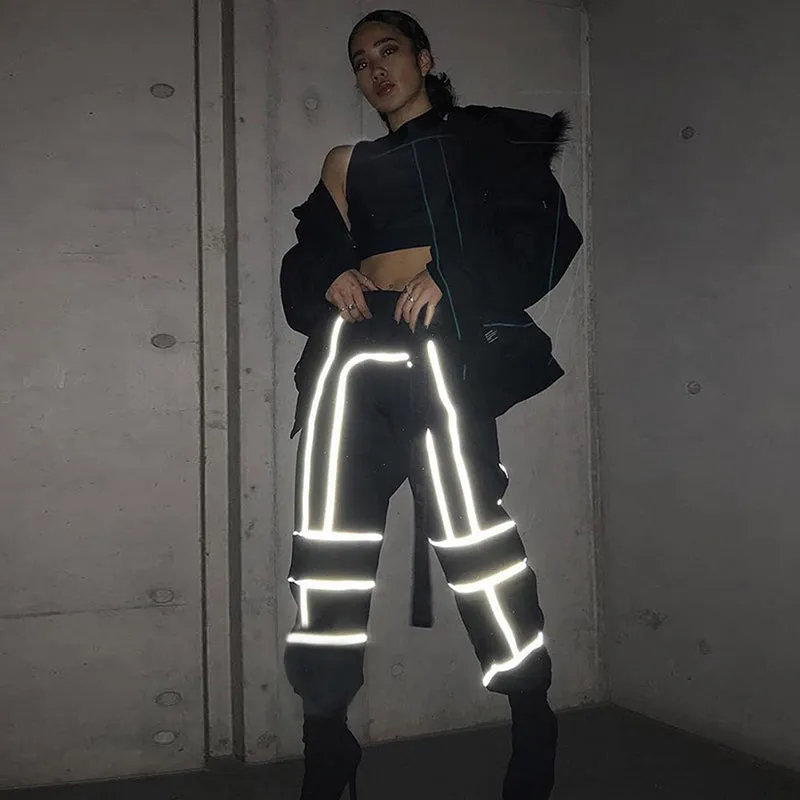 [ @julianna.mur] "HIGH WAIST REFLECTIVE" OVERALLS K050403REVIEW