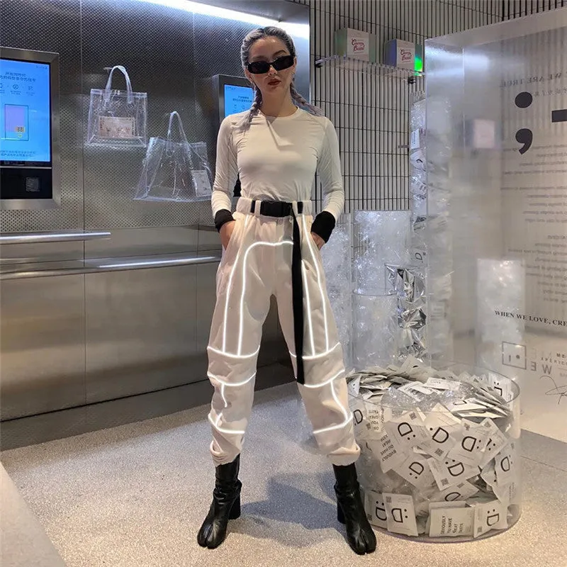 [ @julianna.mur] "HIGH WAIST REFLECTIVE" OVERALLS K050403REVIEW