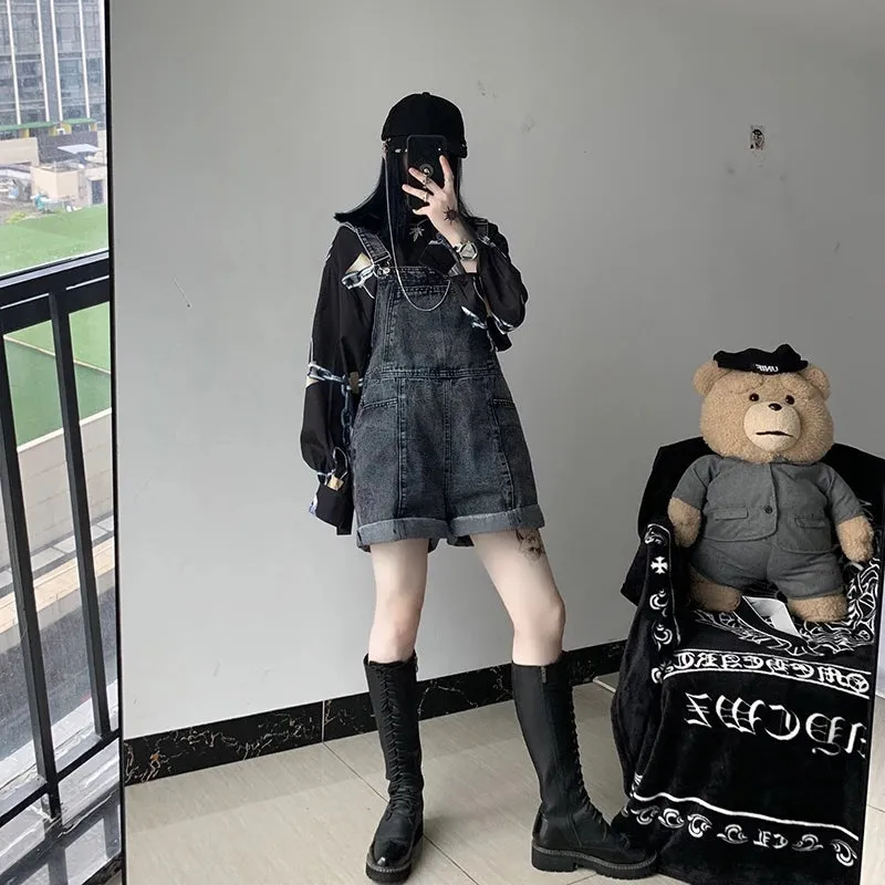 [ @rudskayadaria ]"ULZZANG DENIM" OVERALLS K071010