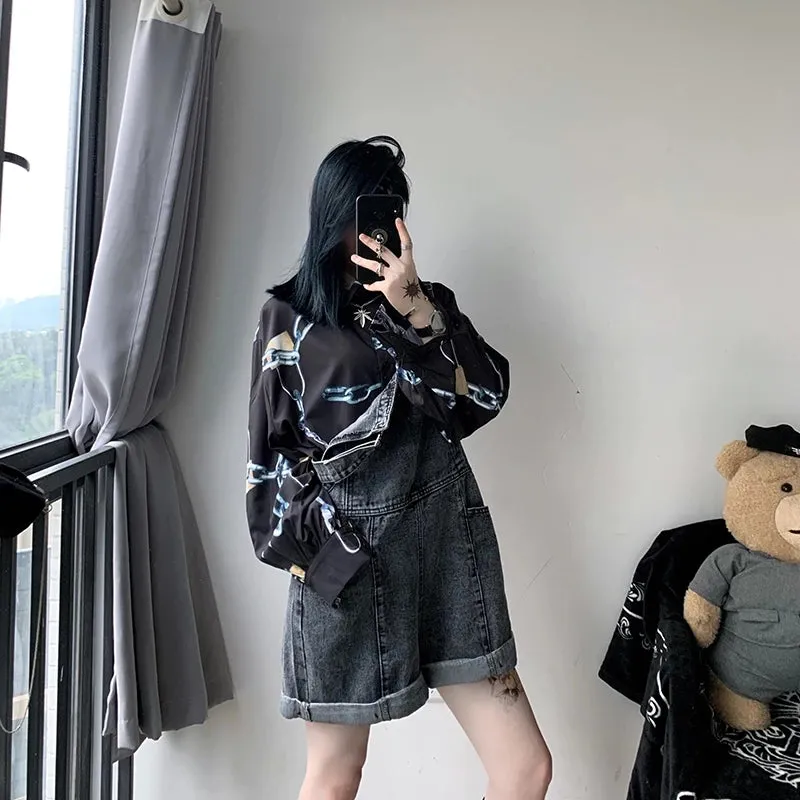 [ @rudskayadaria ]"ULZZANG DENIM" OVERALLS K071010