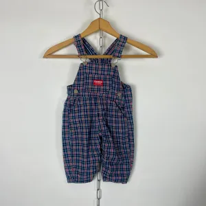 1990s/00s Osh Kosh B’gosh plaid vestback kids overalls