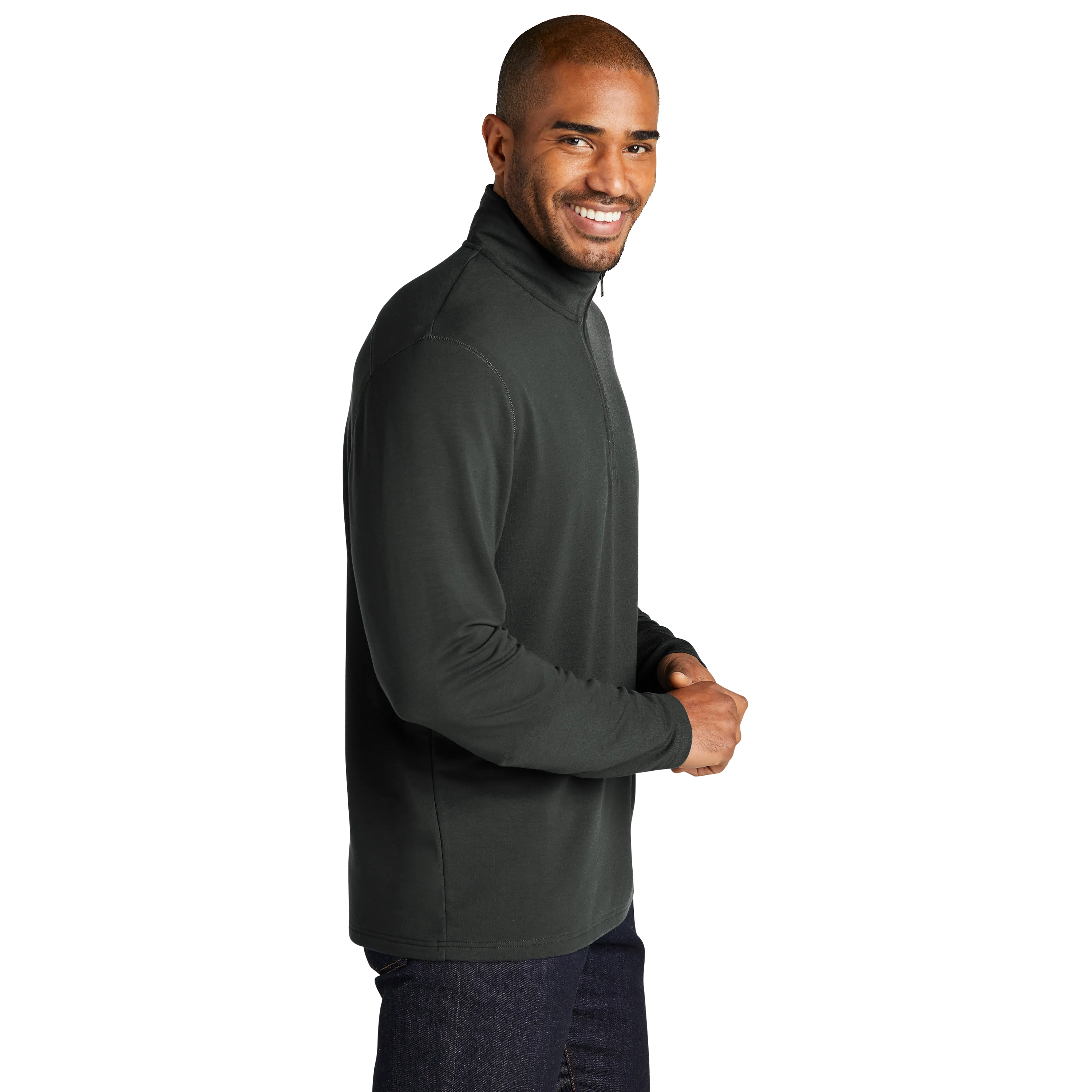 A2219 Mens Microterry 1/4 Zip Pullover