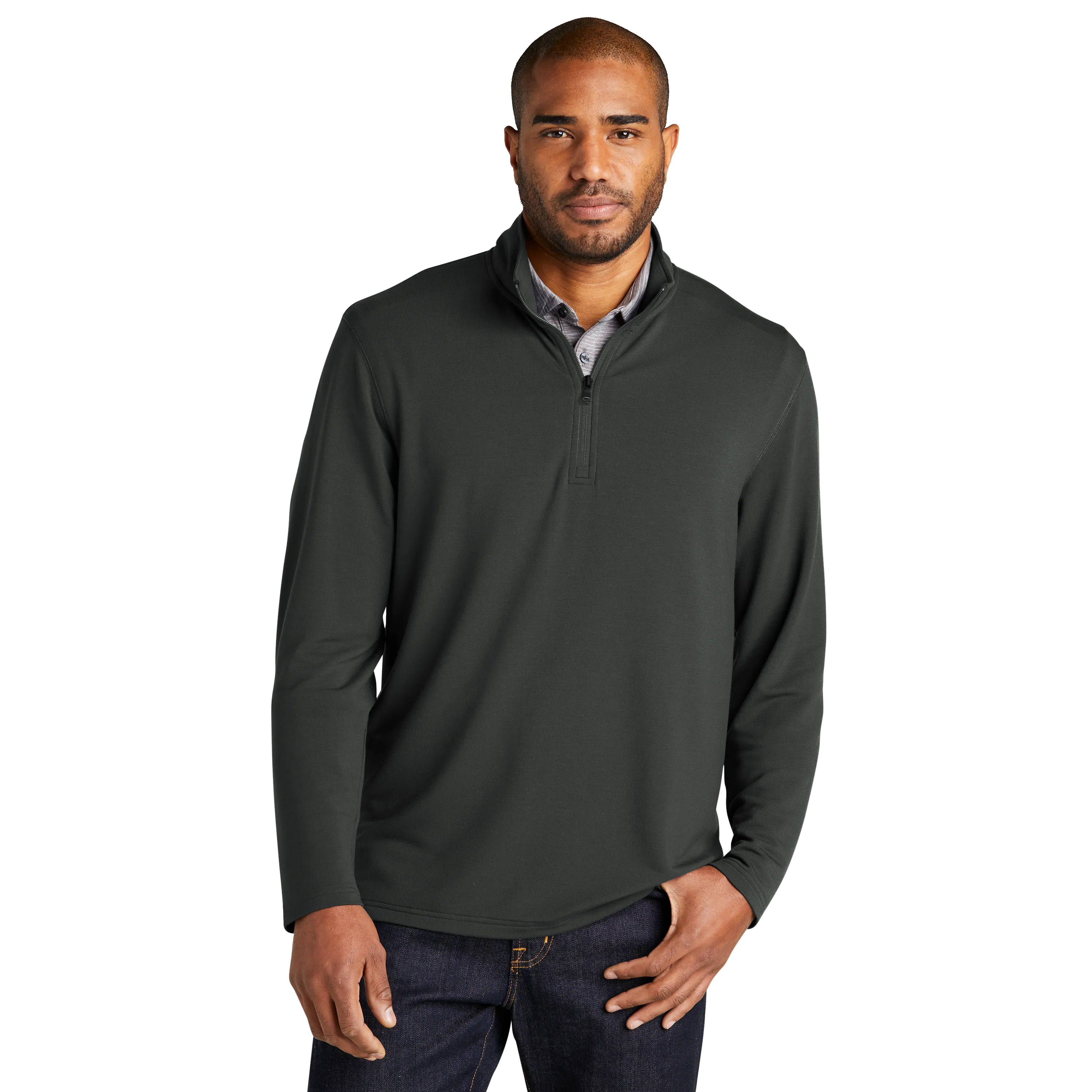 A2219 Mens Microterry 1/4 Zip Pullover