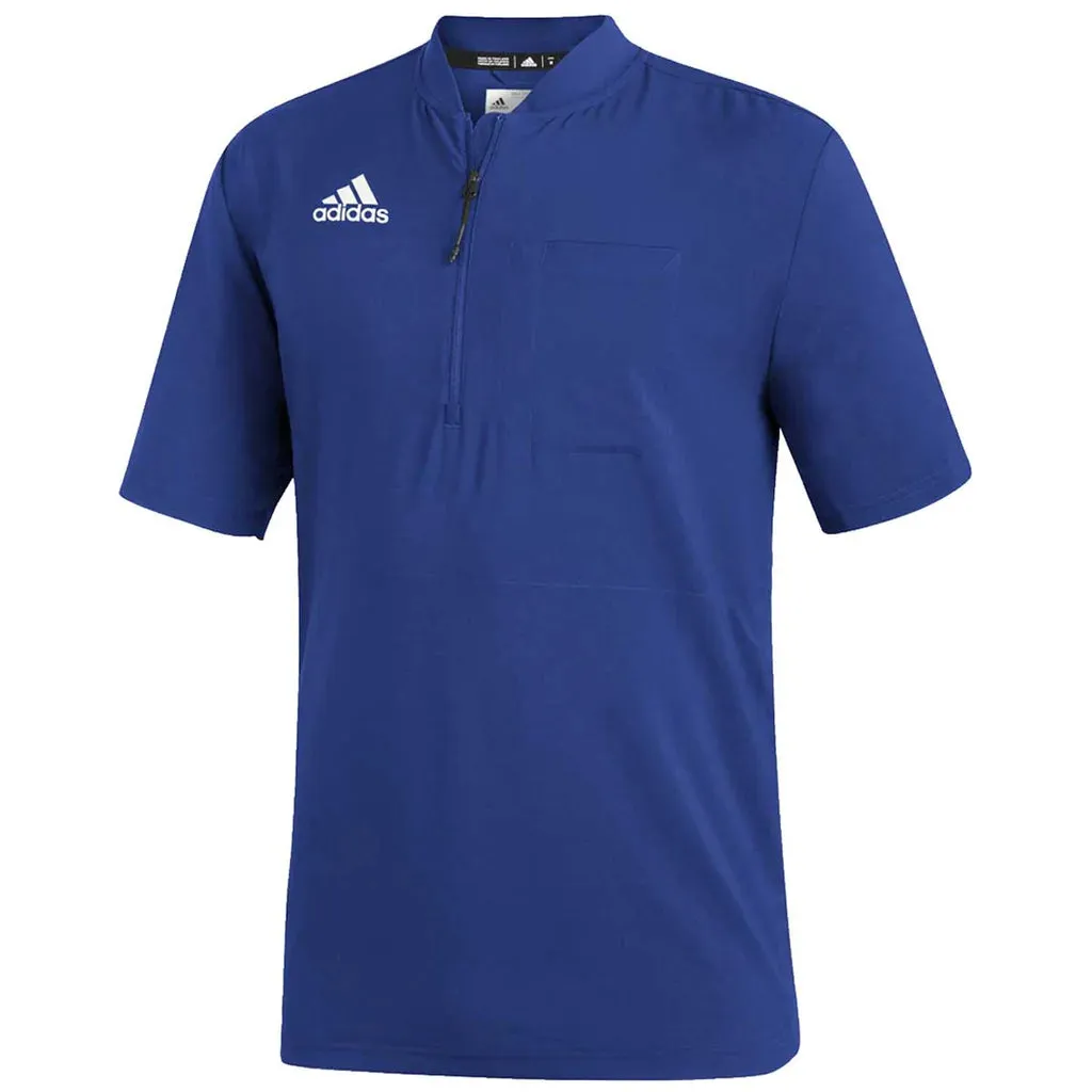 Adidas Under The Lights Short Sleeve 1/4 Zip Men's Cage Jacket - Royal
