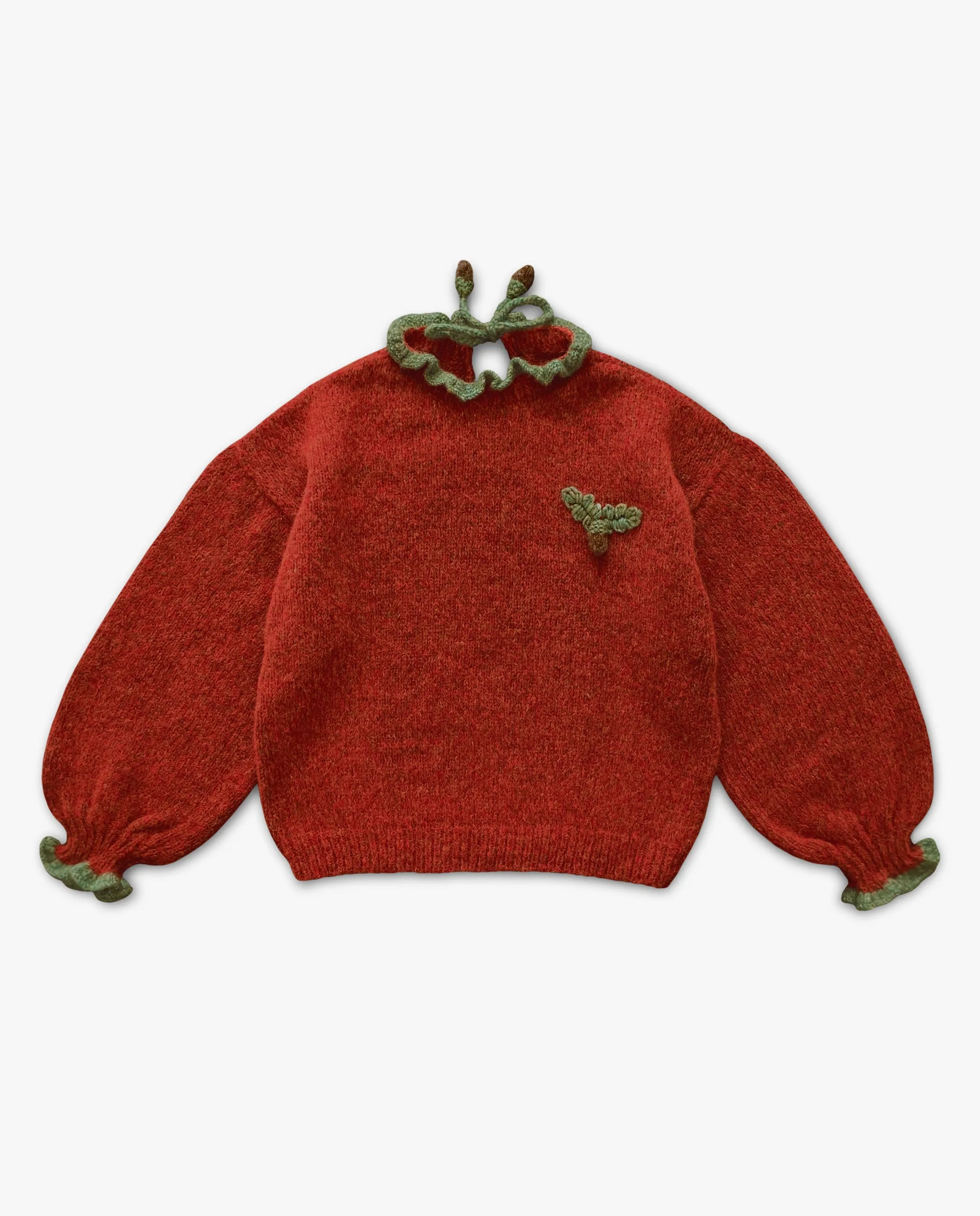 Adult Acorns Pullover | Red-orange
