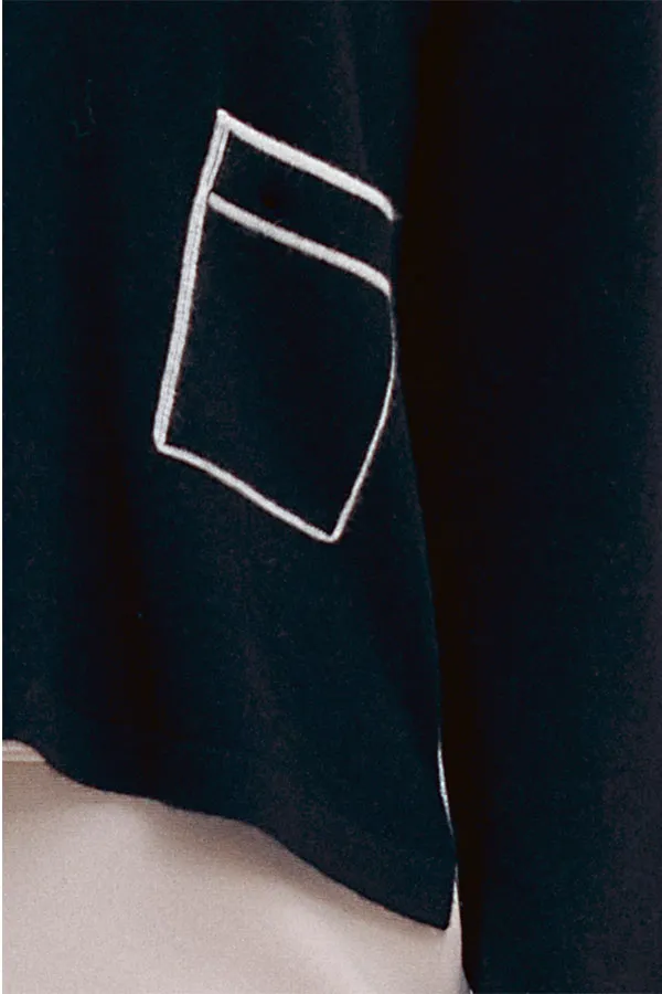 ALL-BLACKS TWO TONE CASHMERE BLEND SWEATER