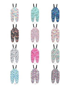 All Year Round Patterned Waterproof Kids Overalls