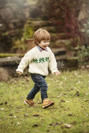 Aran Jumper Childs with Shamrock Design