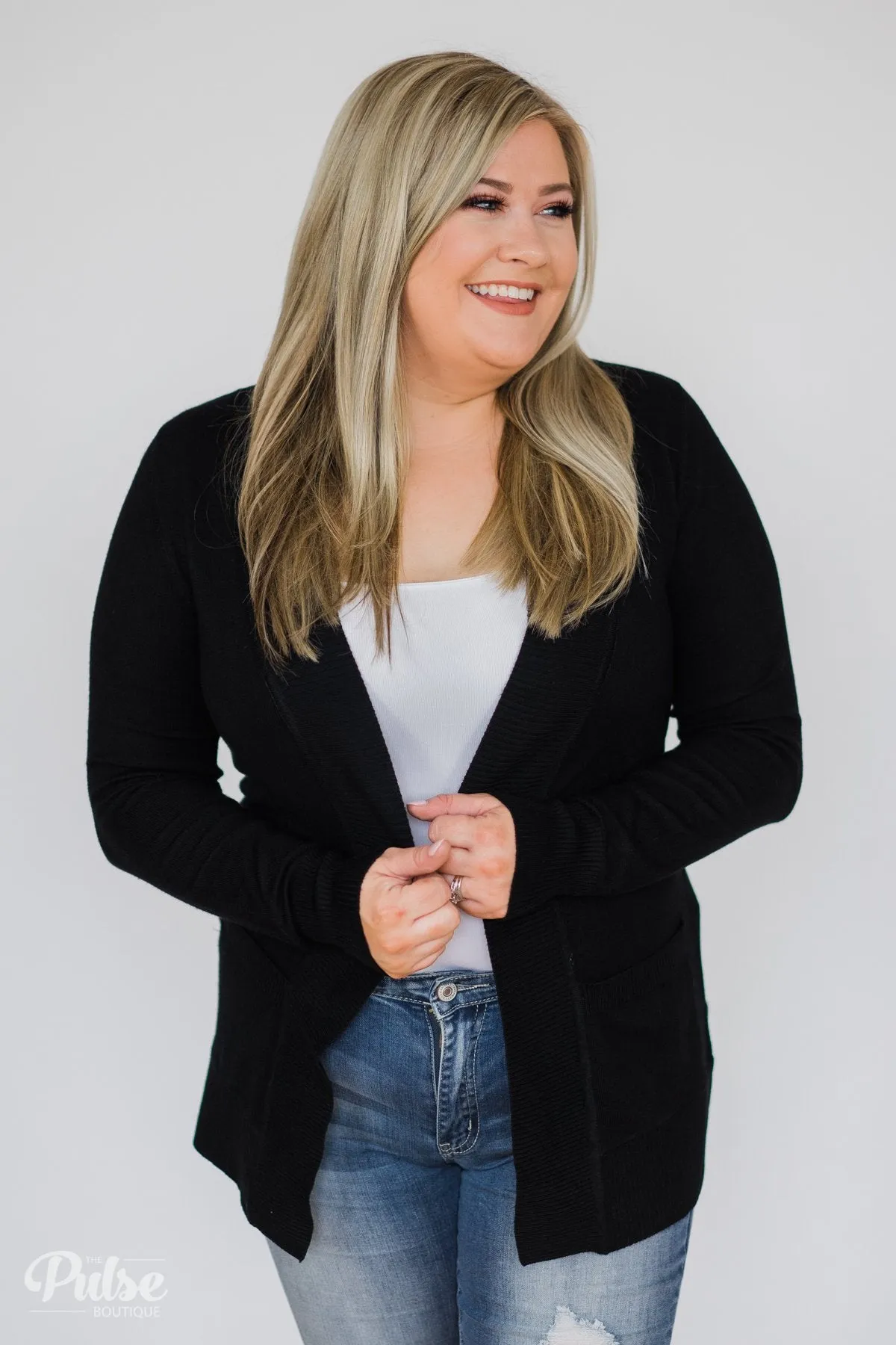As Easy As Can Be Cardigan- Black