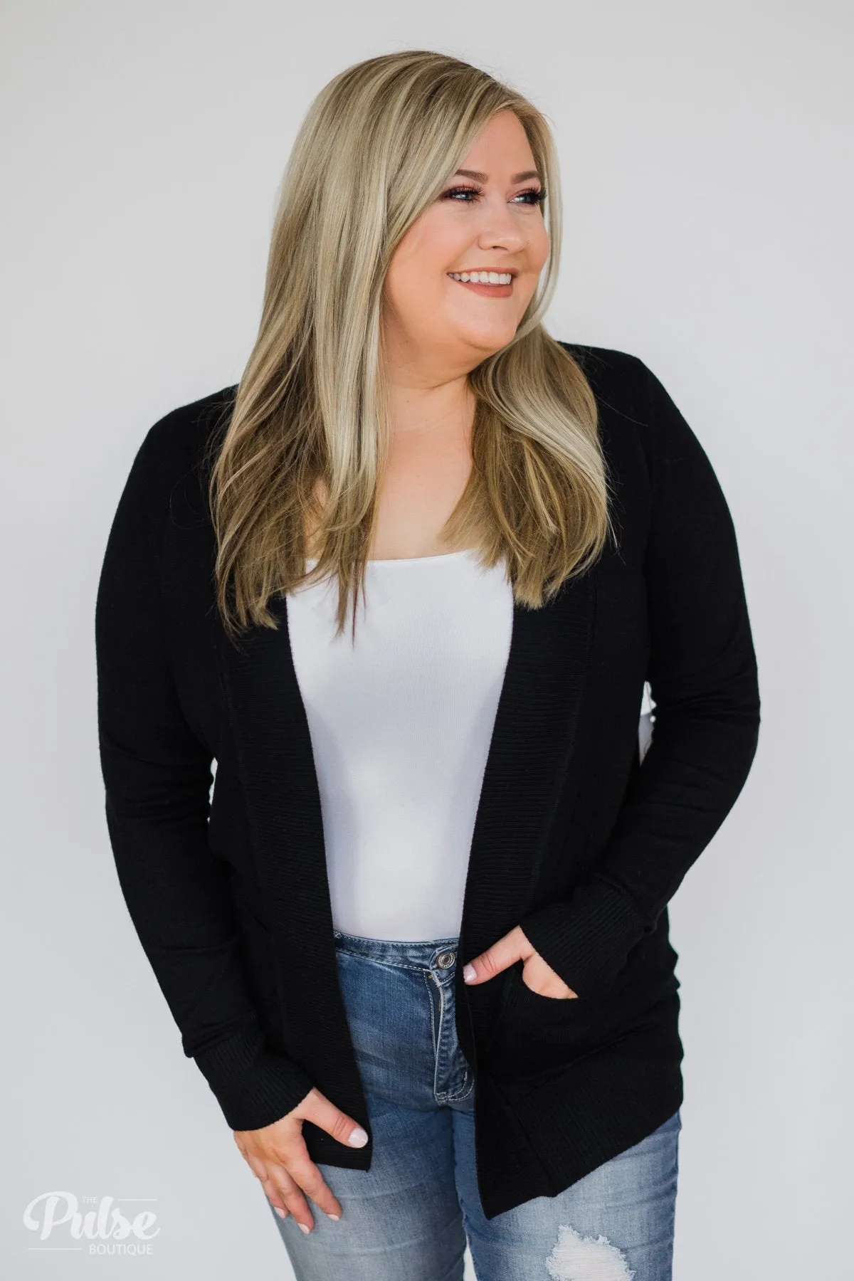 As Easy As Can Be Cardigan- Black