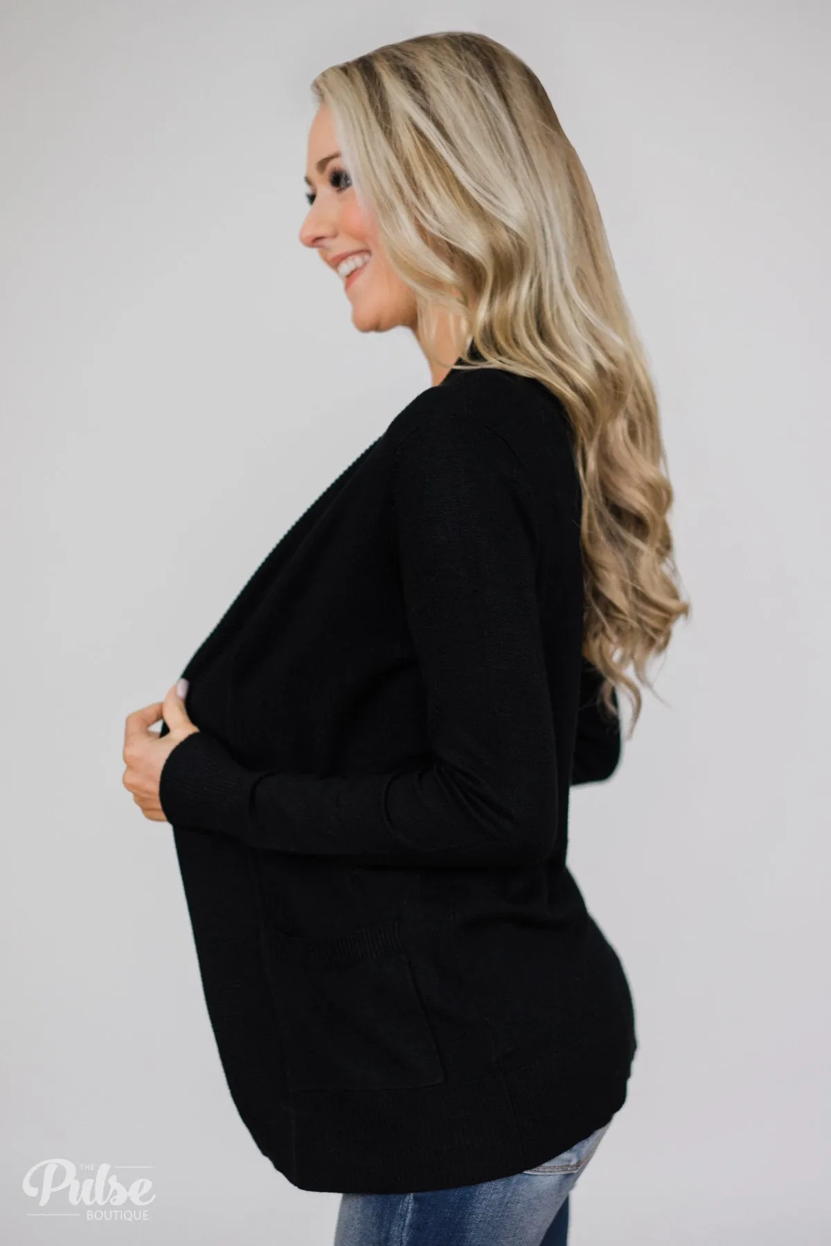 As Easy As Can Be Cardigan- Black