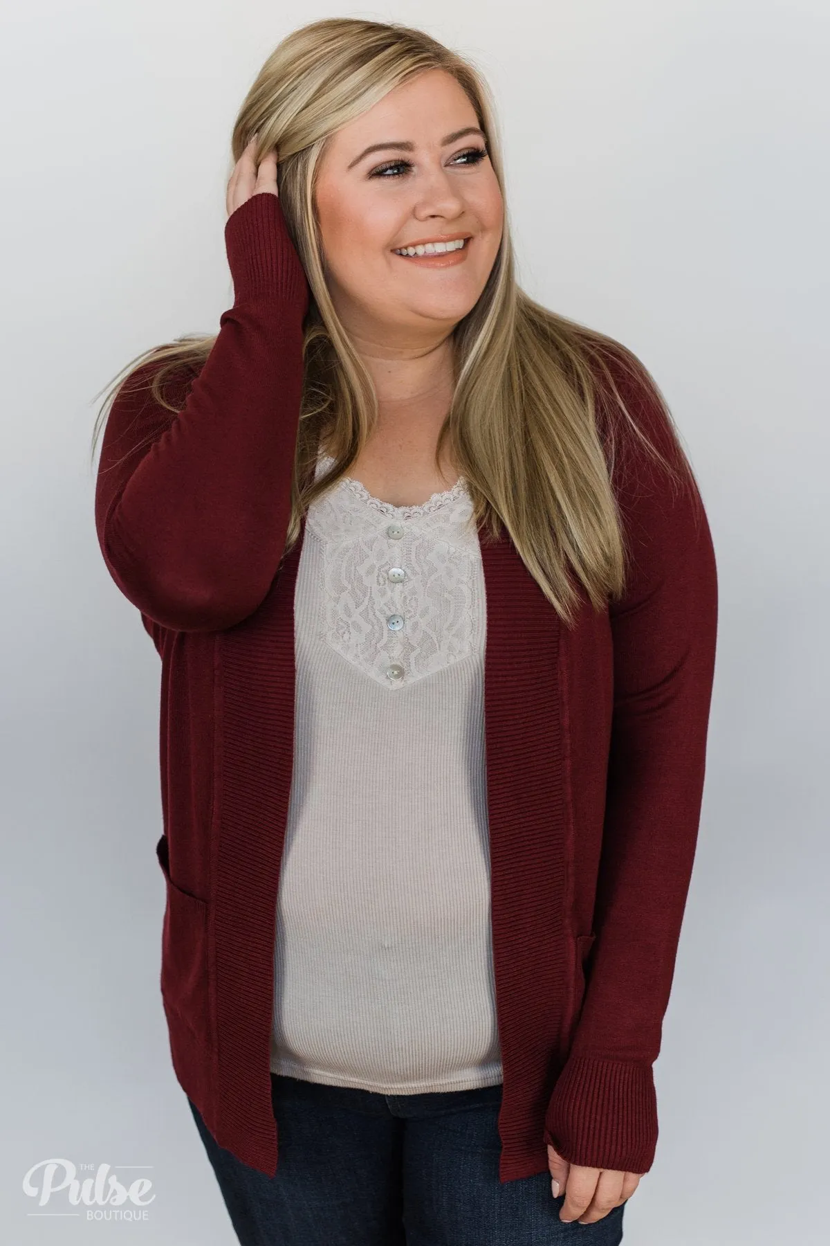 As Easy As Can Be Cardigan- Wine