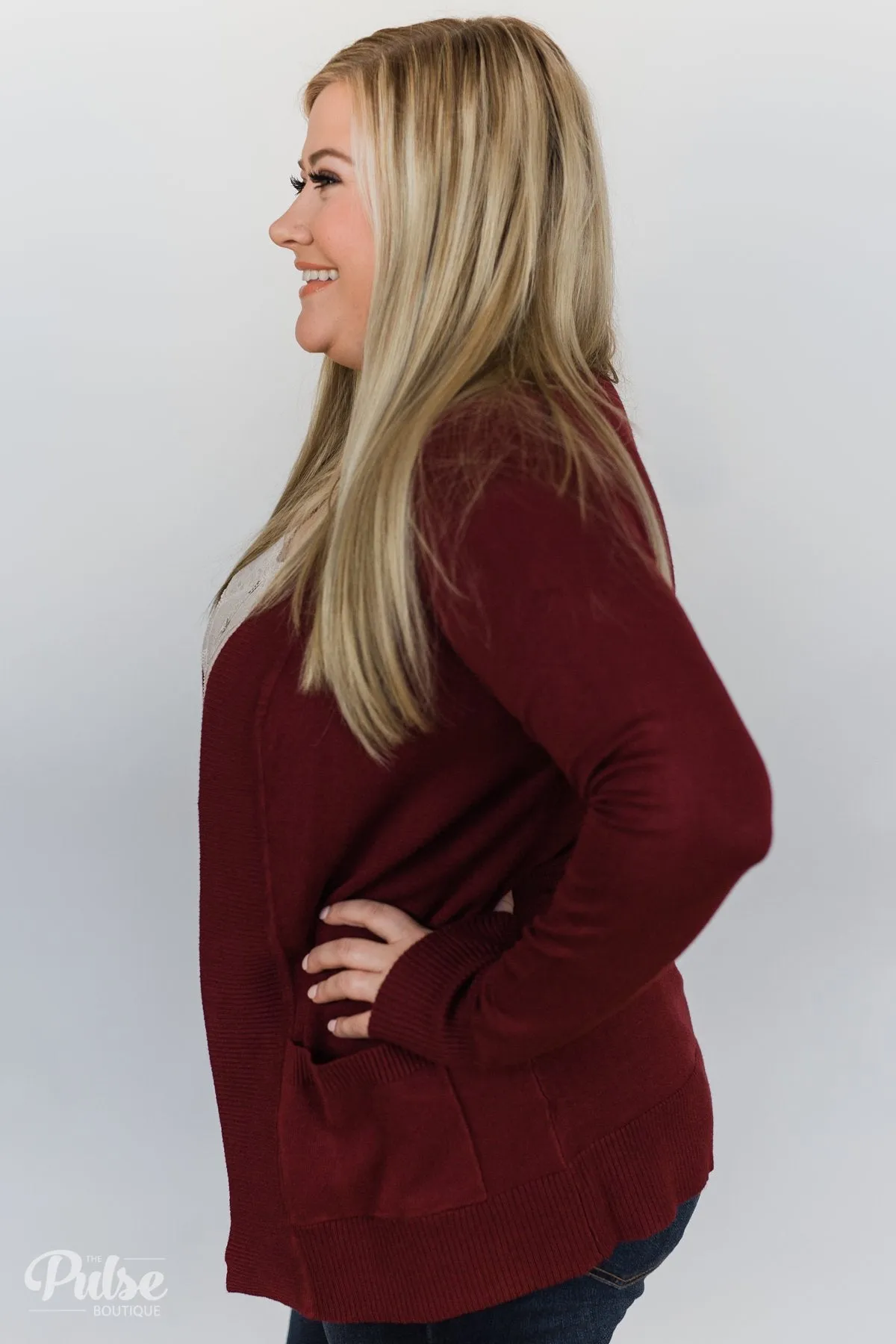 As Easy As Can Be Cardigan- Wine