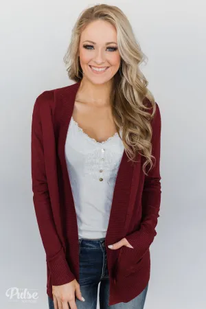 As Easy As Can Be Cardigan- Wine