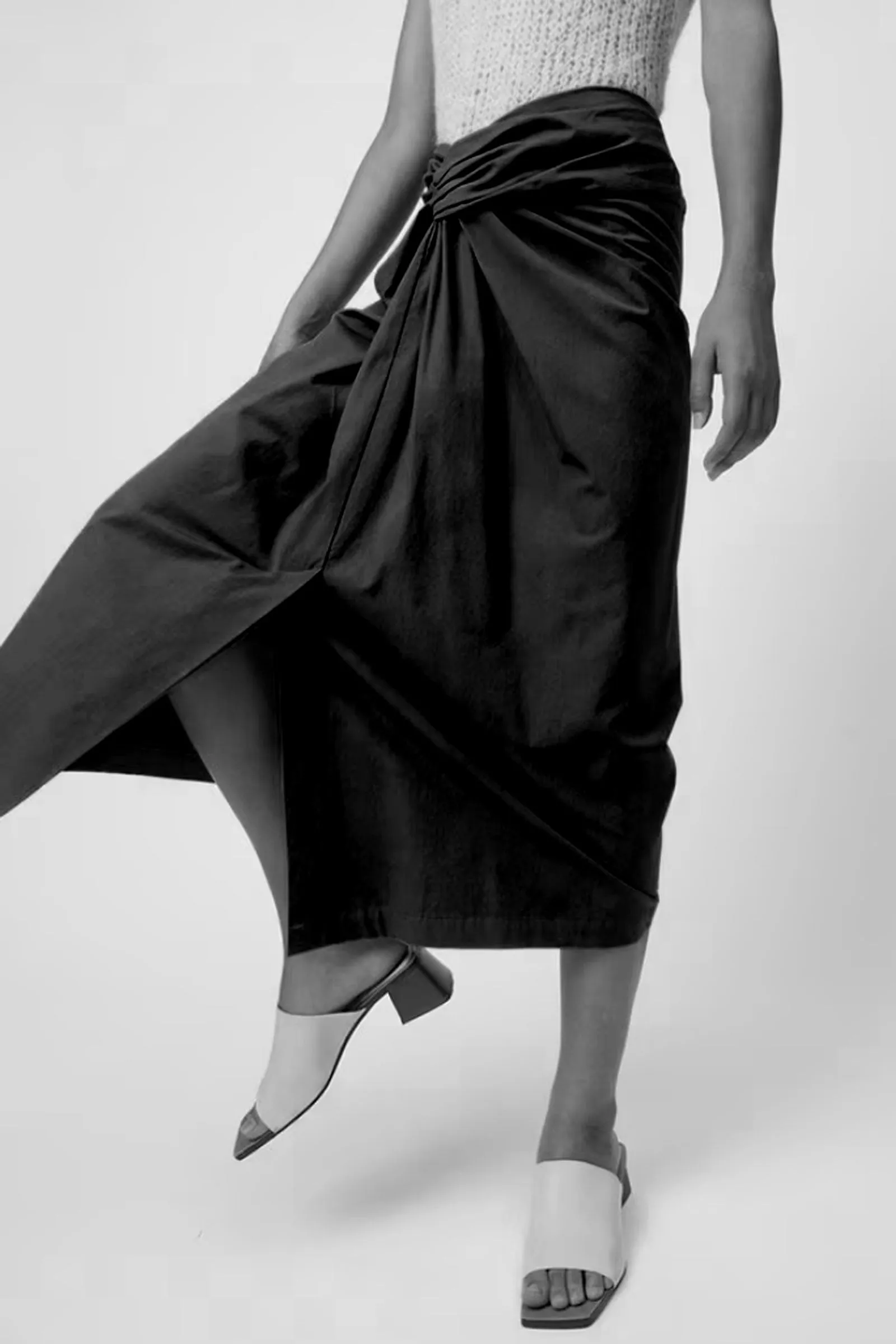 Atelier Delphine Handkerchief Skirt in Black
