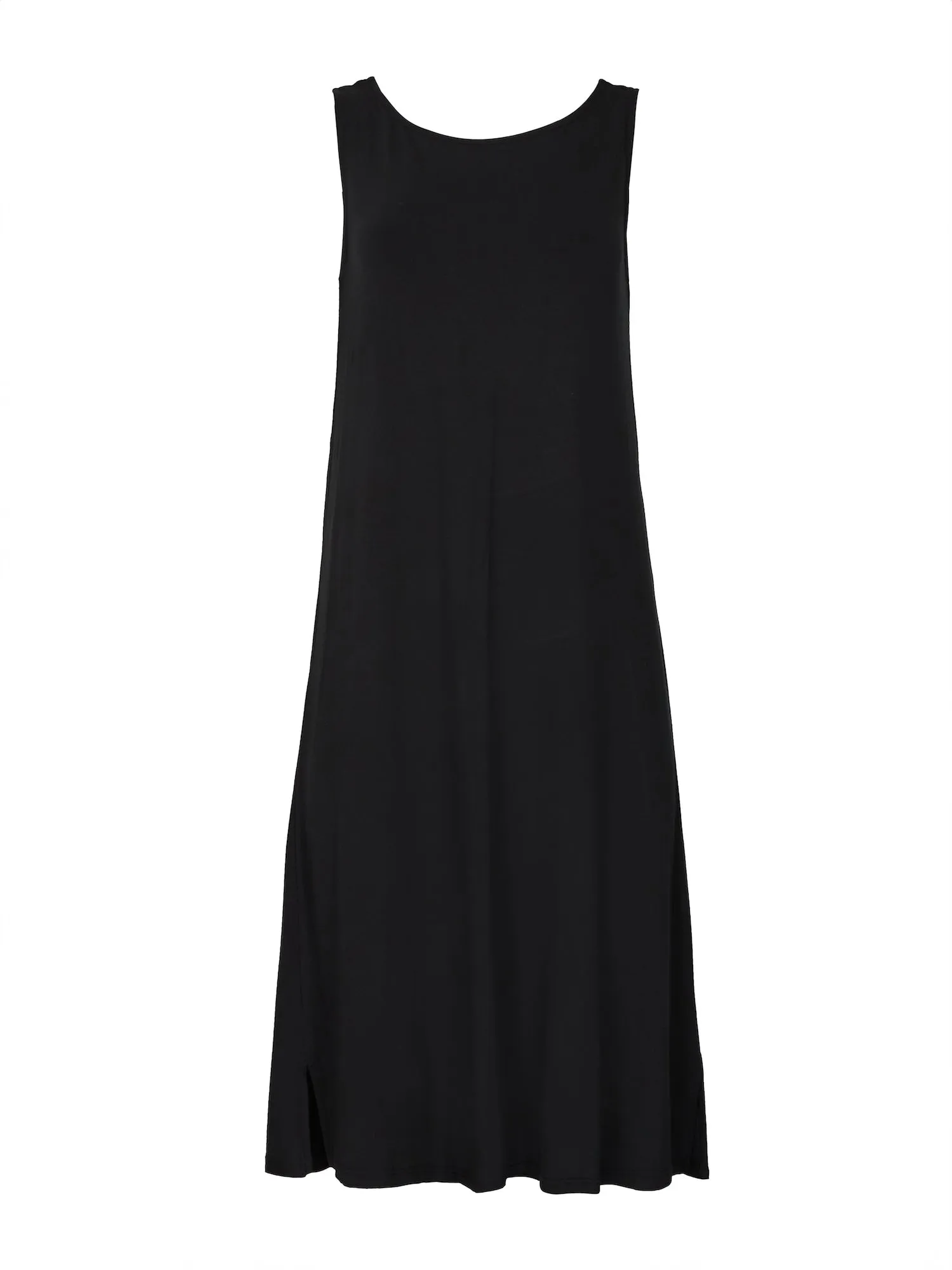 Bamboo A-Line Singlet Dress - Black