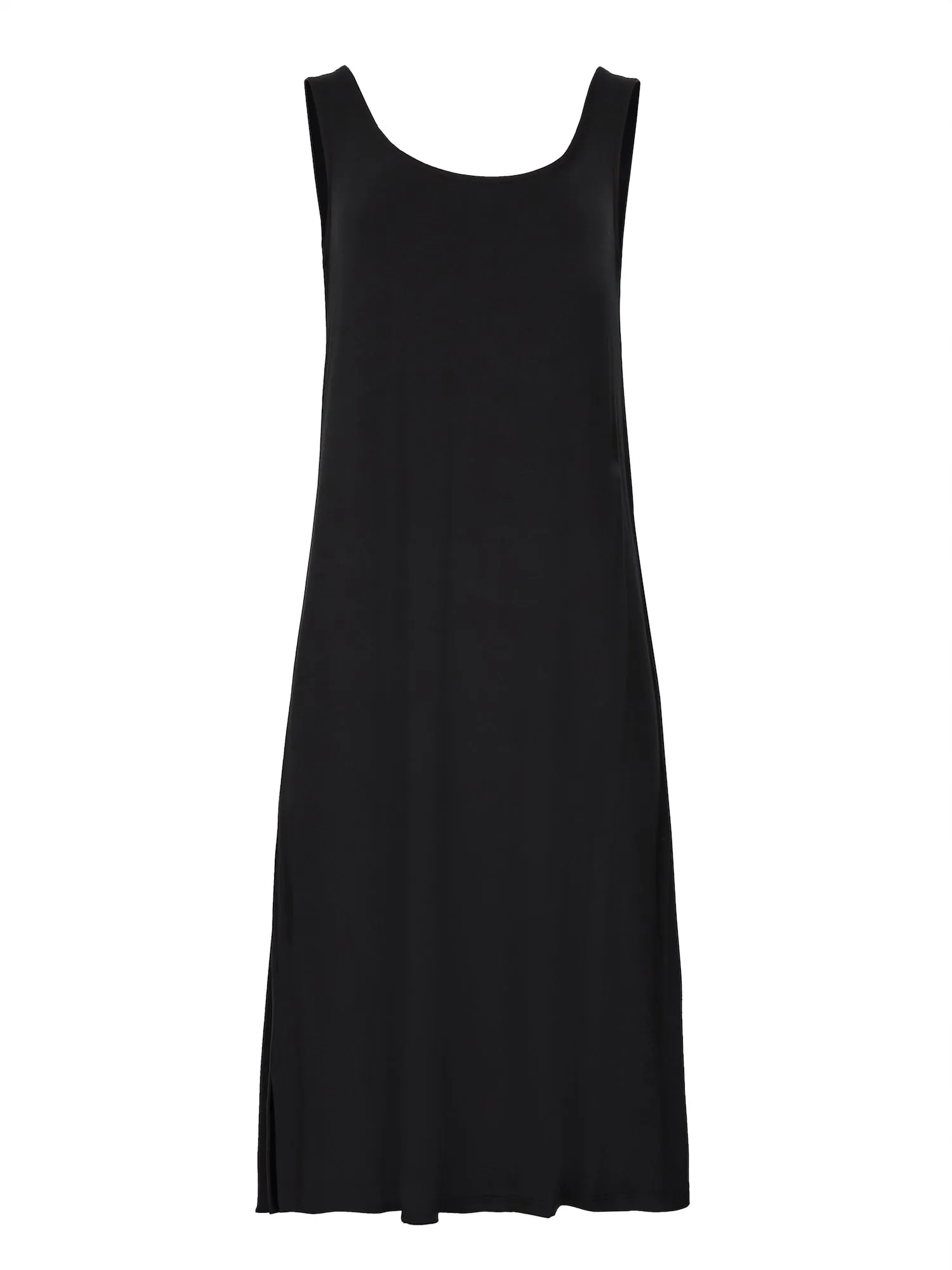 Bamboo A-Line Singlet Dress - Black