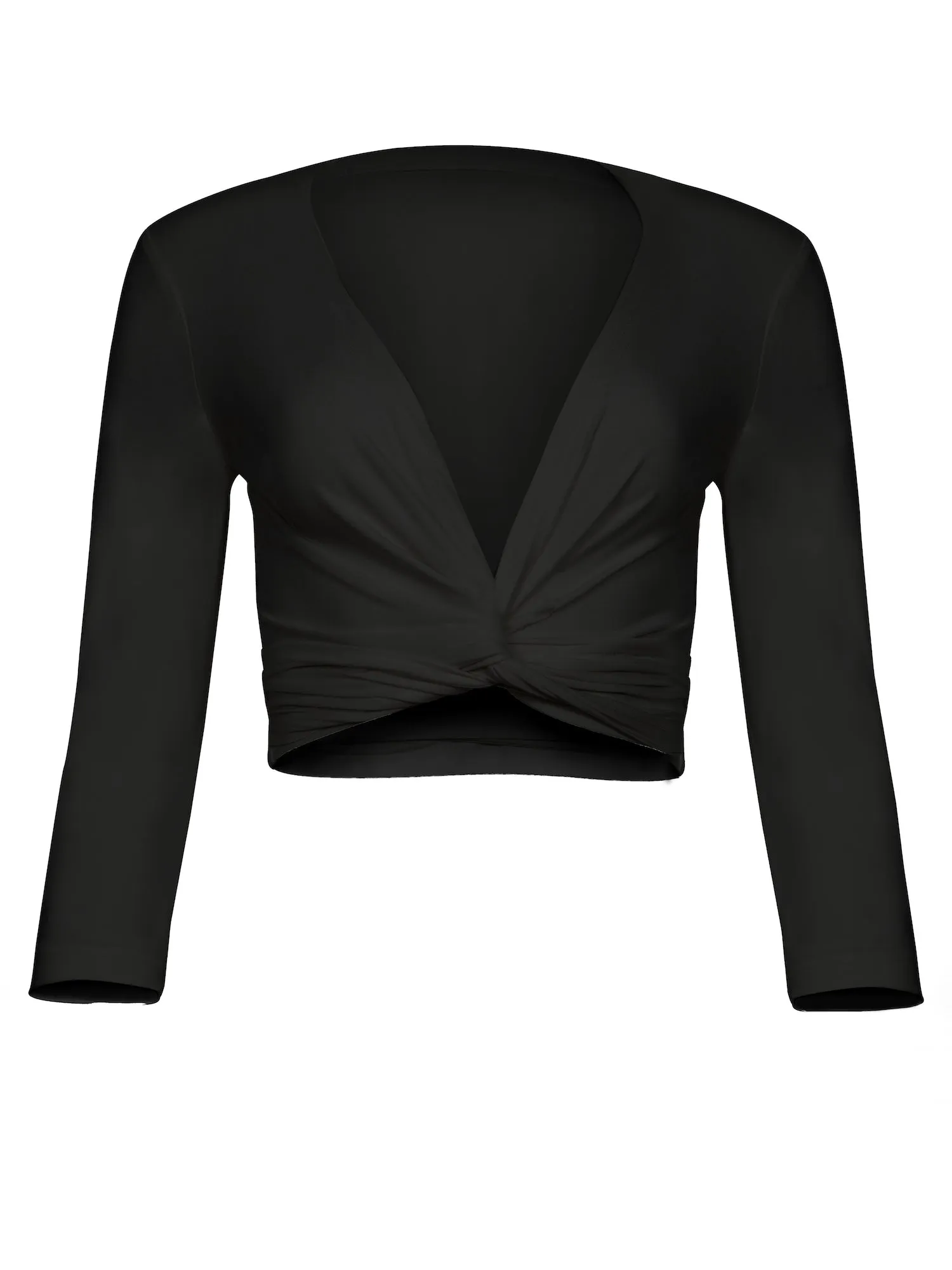 Bamboo Ballet Wrap Cardi - Black