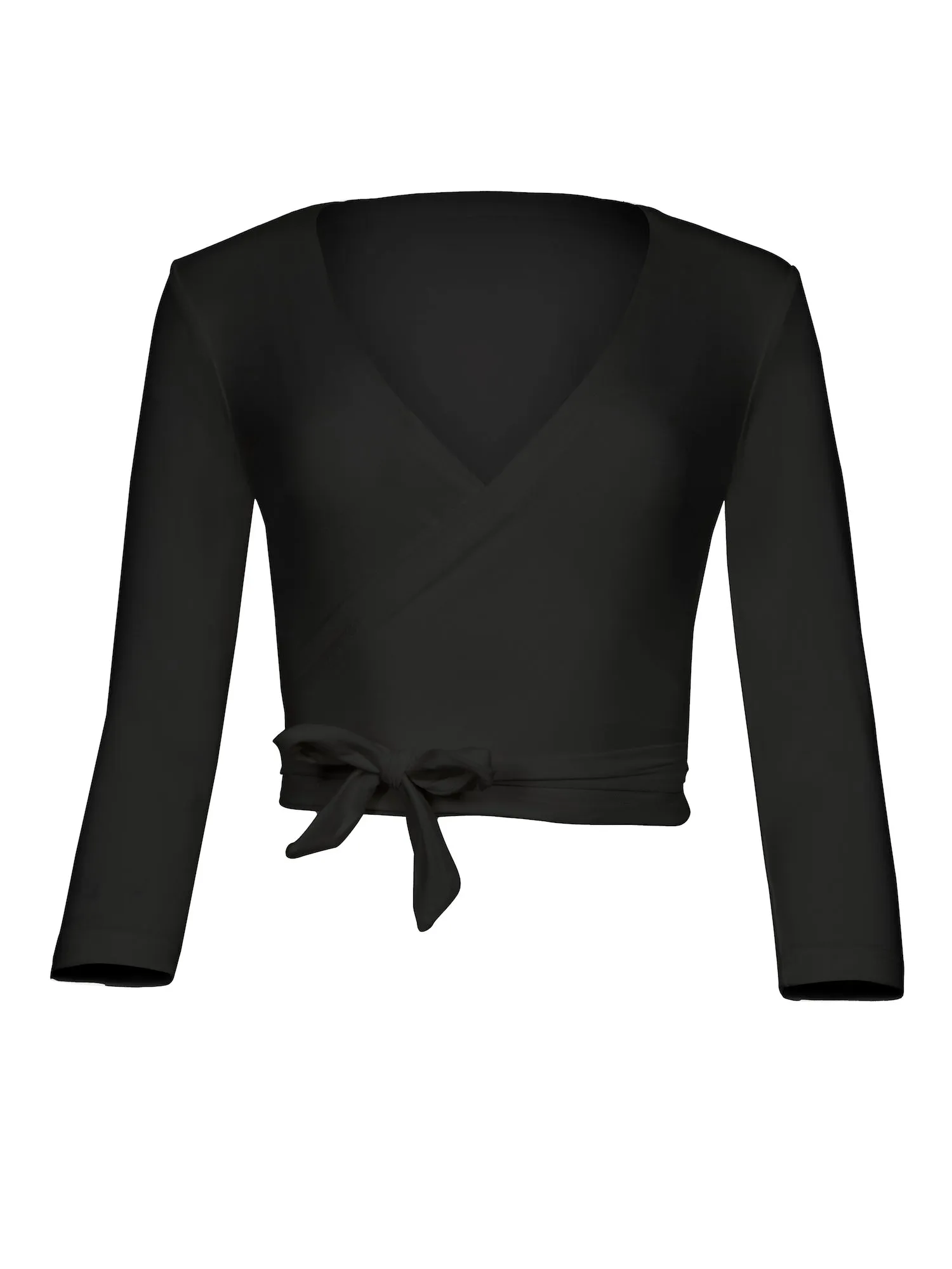Bamboo Ballet Wrap Cardi - Black