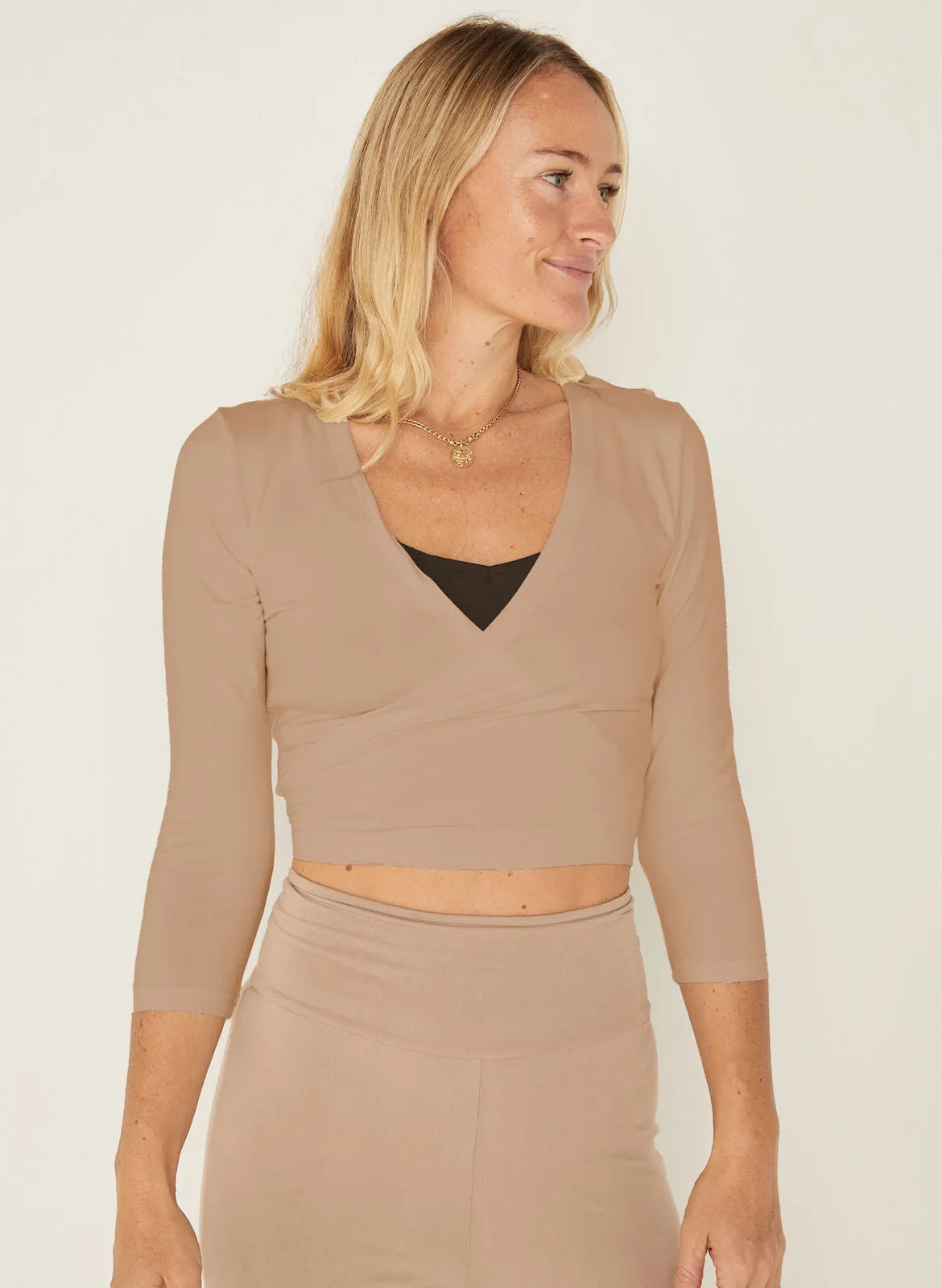 Bamboo Ballet Wrap Cardi - Caramel