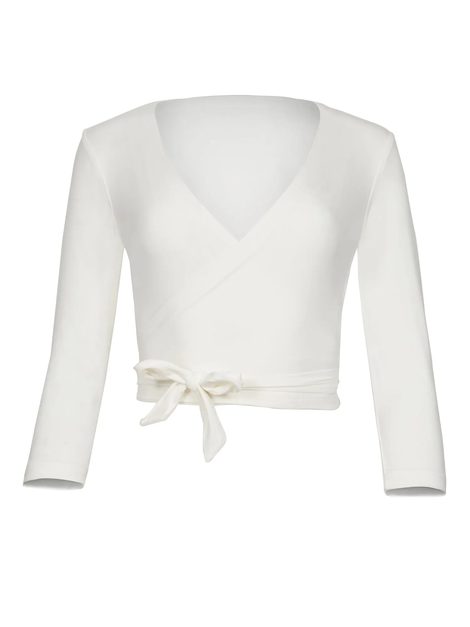 Bamboo Ballet Wrap Cardi - Cream