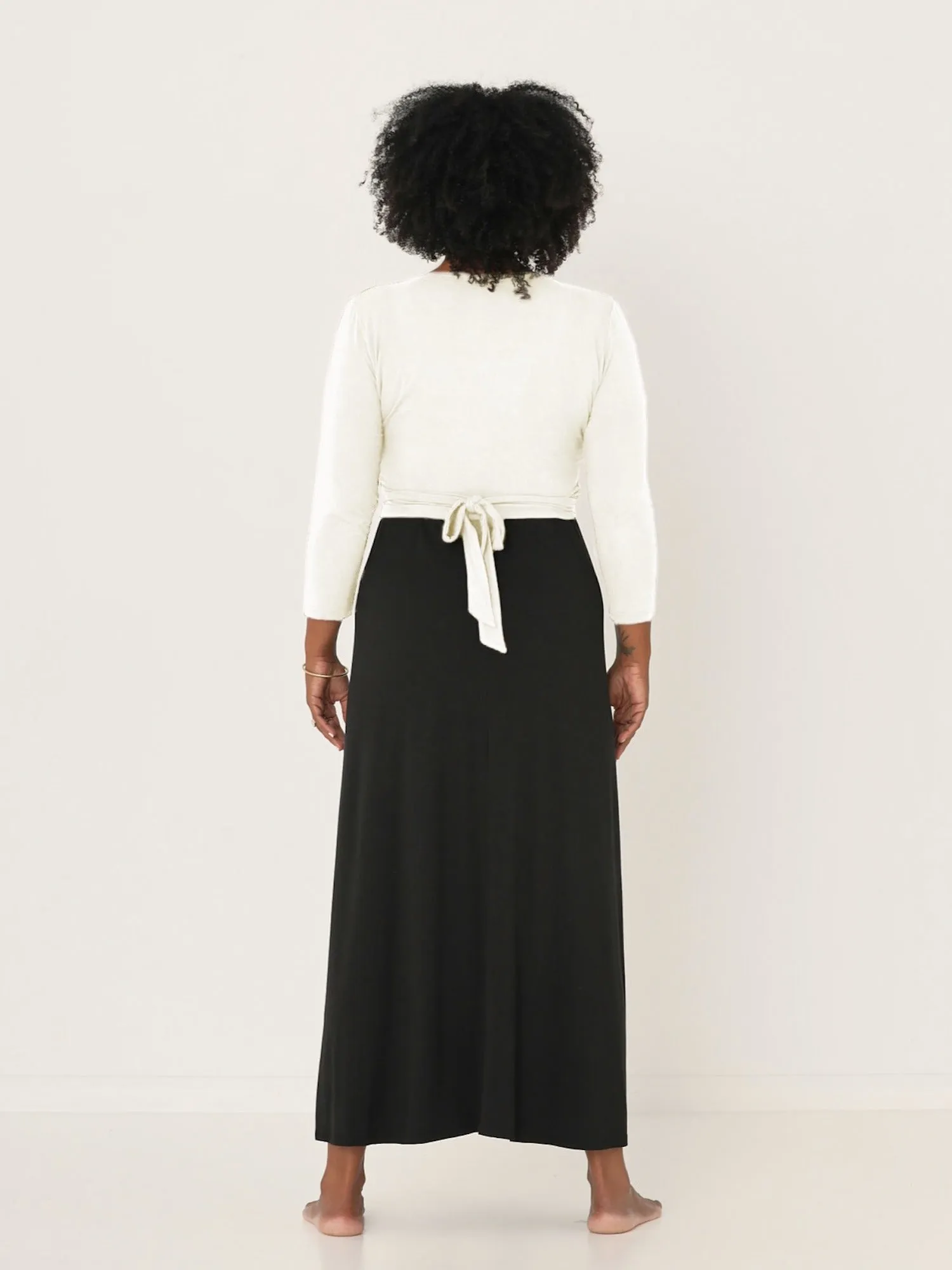 Bamboo Ballet Wrap Cardi - Cream