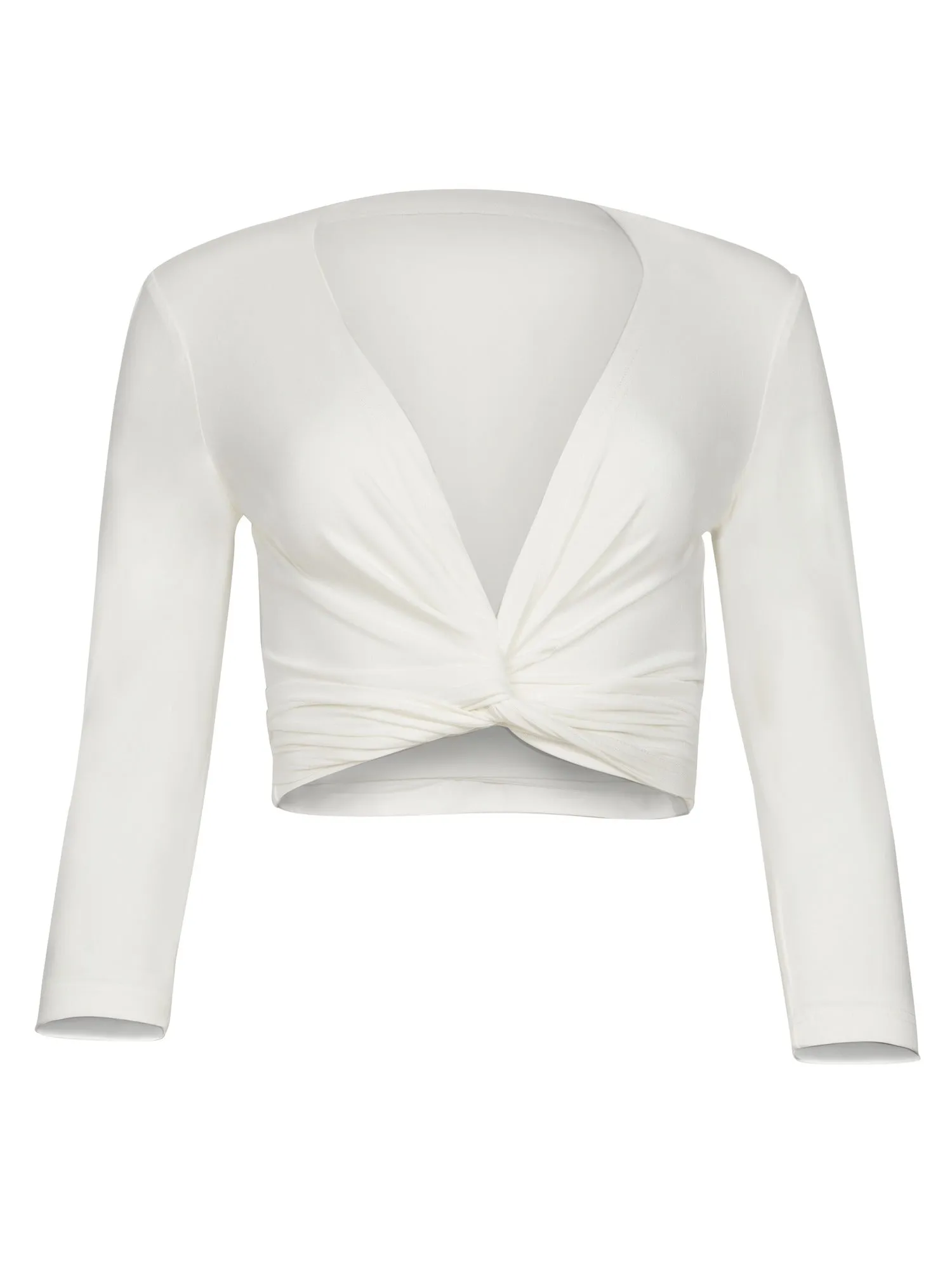 Bamboo Ballet Wrap Cardi - Cream
