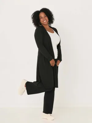 Bamboo Long Cardigan - Black