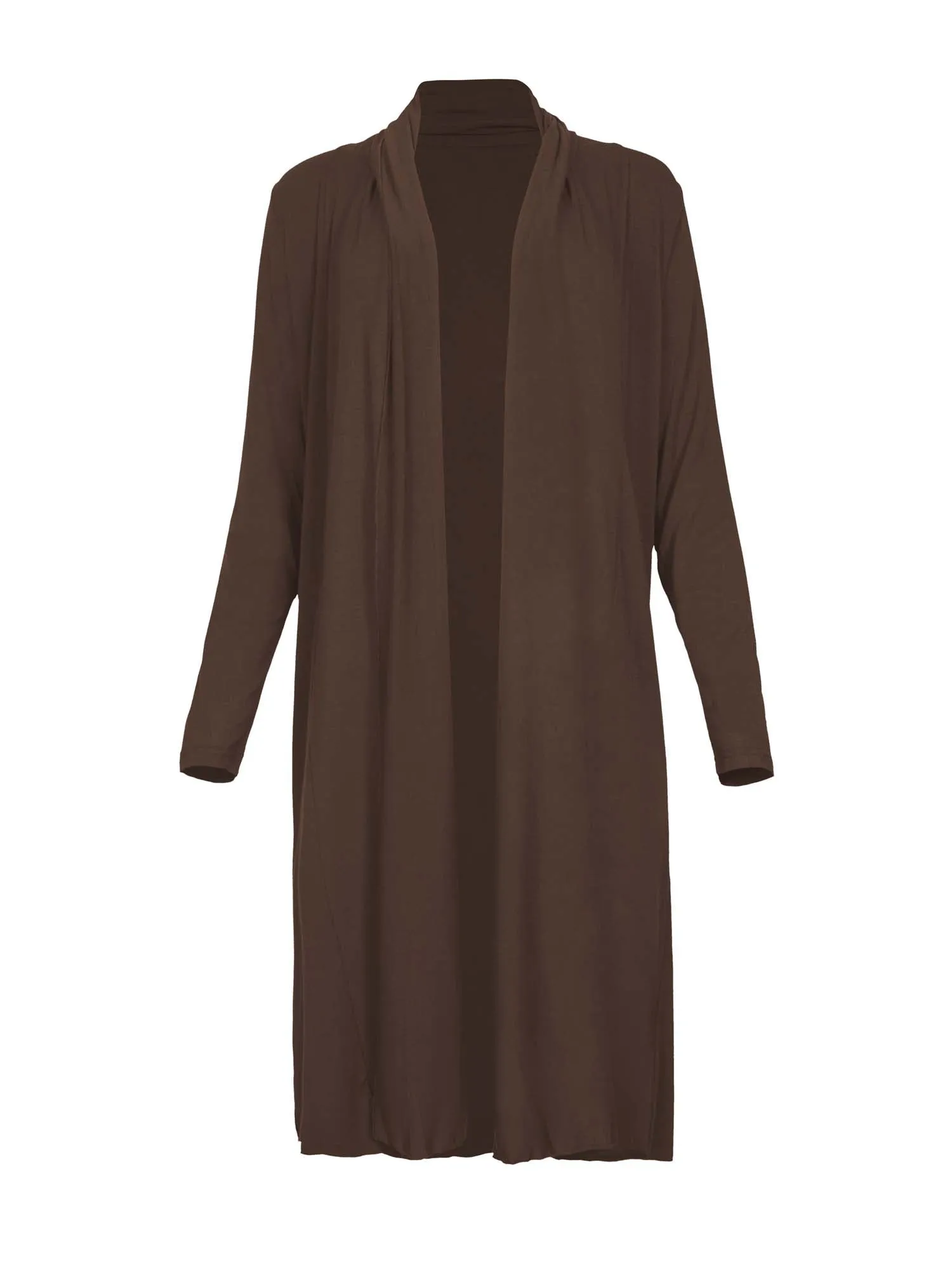 Bamboo Long Cardigan - Cocoa