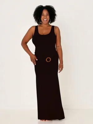 Bamboo Maxi Skirt - Black