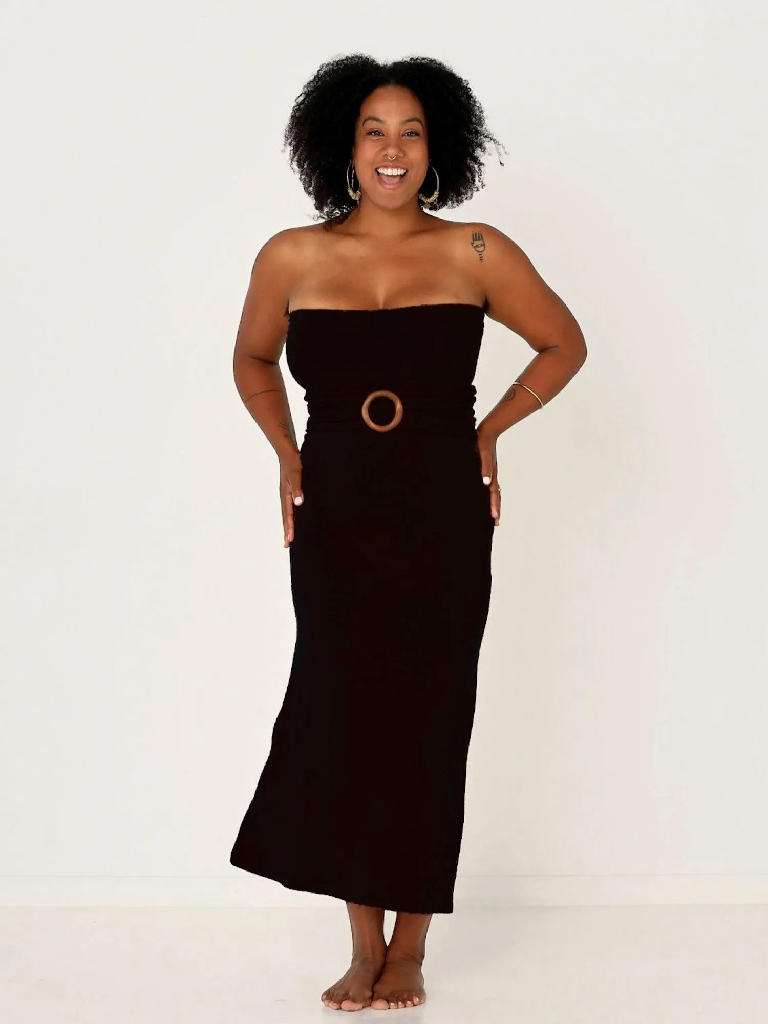 Bamboo Maxi Skirt - Black