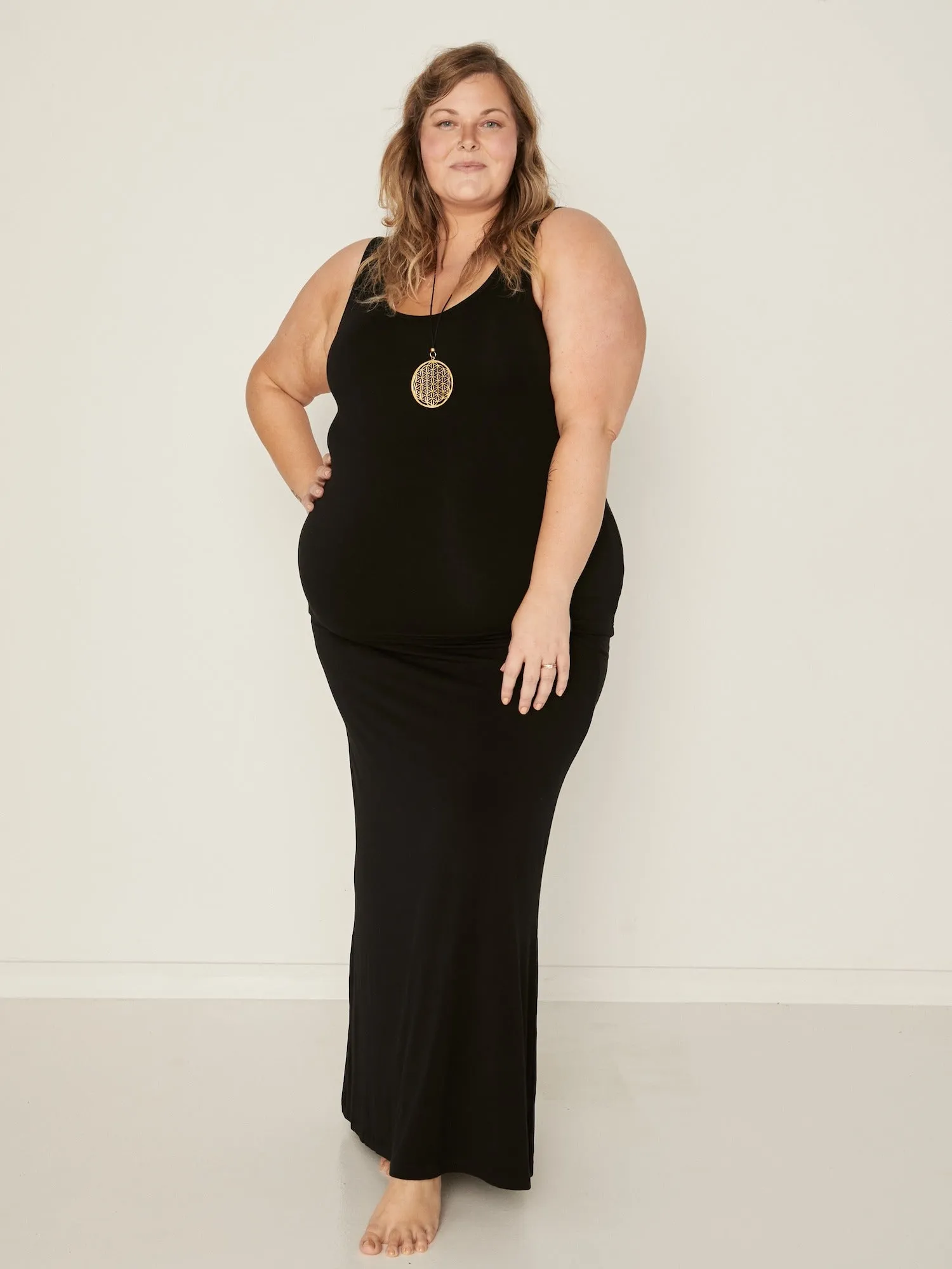 Bamboo Maxi Skirt - Black