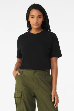 BELLA CANVAS Women's Jersey Crop Tee BC6482 Black