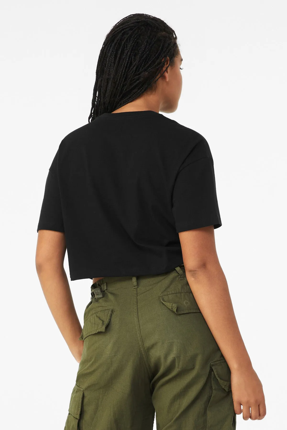 BELLA CANVAS Women's Jersey Crop Tee BC6482 Black