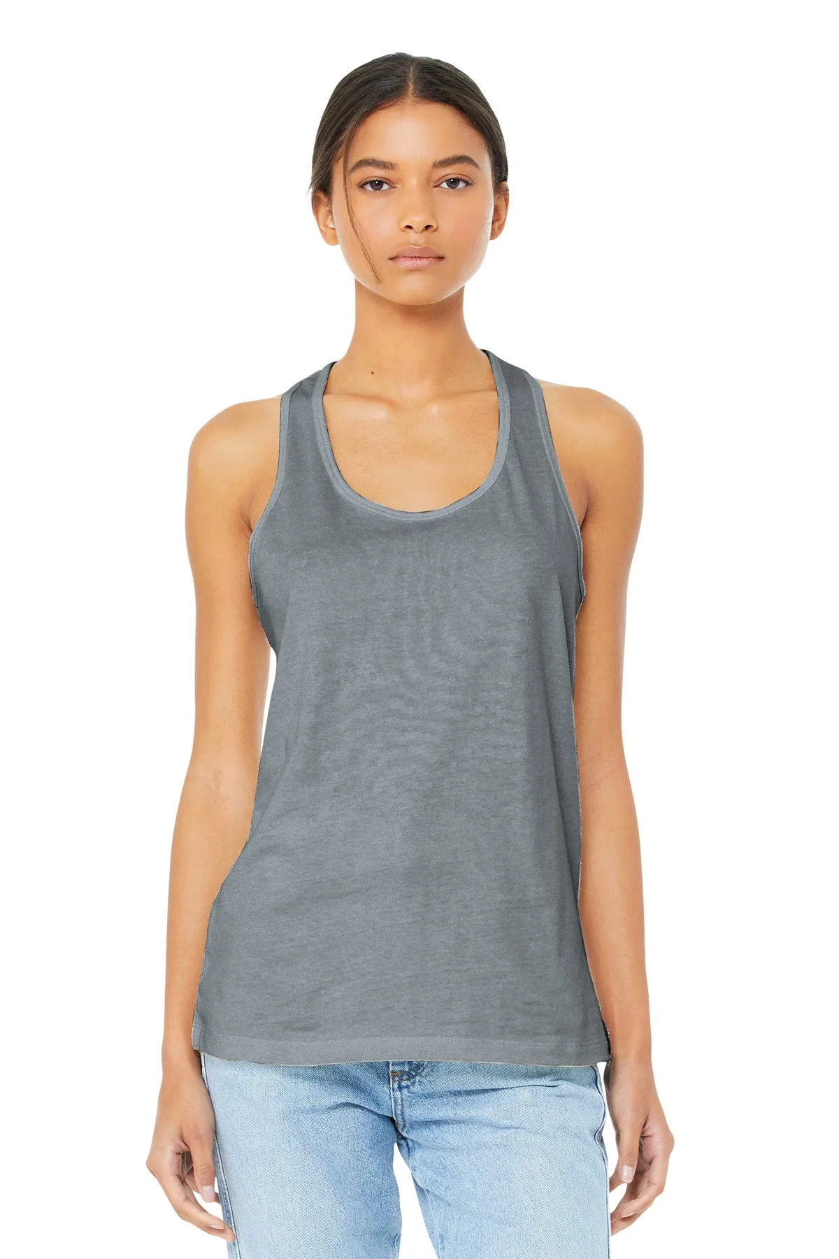 BELLA CANVAS  Women's Jersey Racerback Tank. BC6008 Athletic Heather