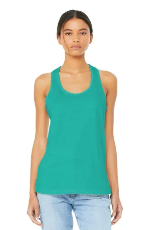 BELLA CANVAS  Women's Jersey Racerback Tank. BC6008 Teal