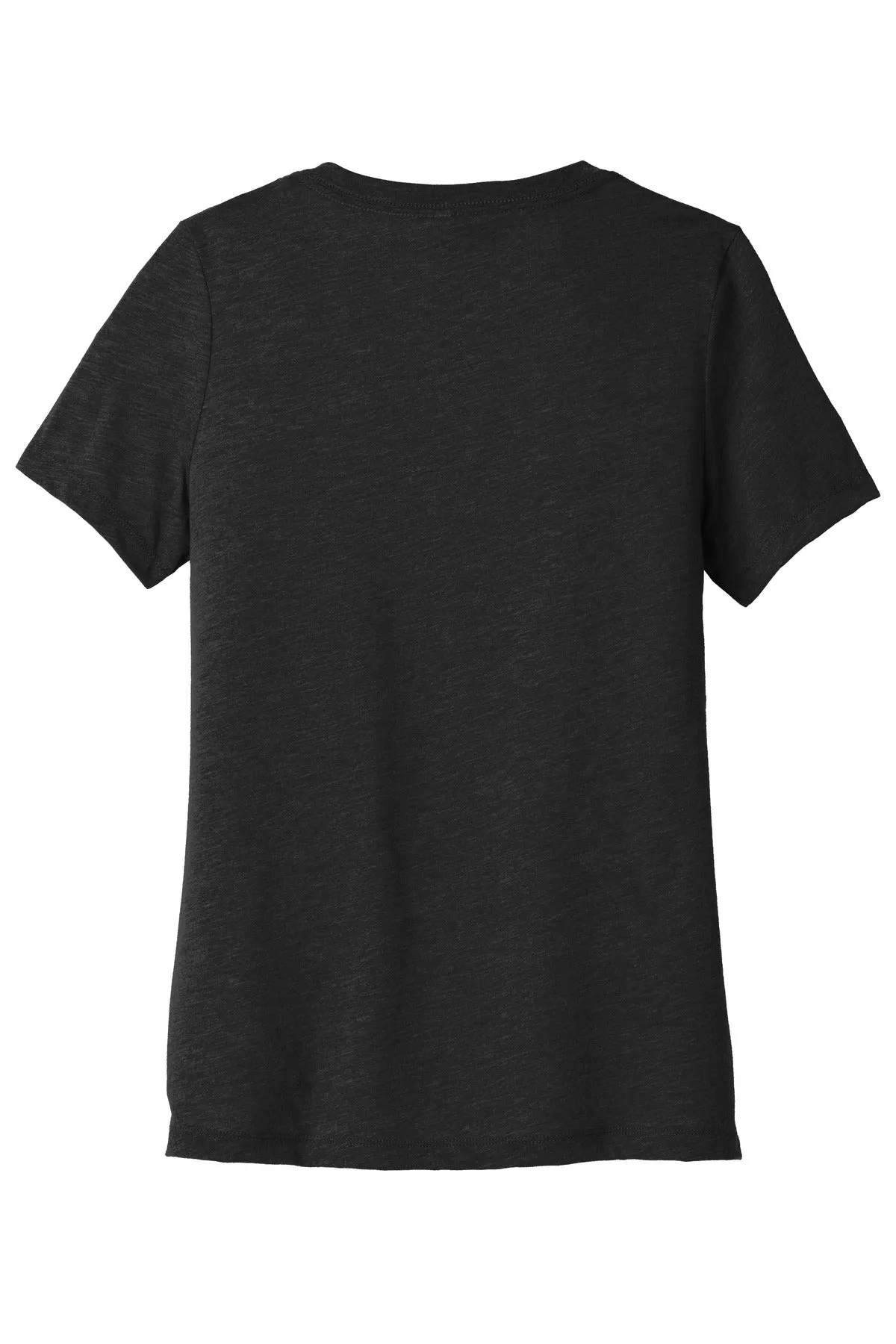BELLA CANVAS Women's Relaxed Heather CVC V-Neck Tee BC6405CVC Black Heather