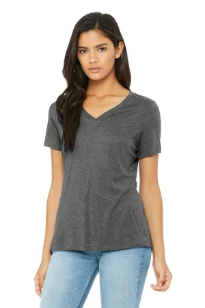 BELLA CANVAS Women's Relaxed Triblend V-Neck Tee BC6415 Grey Triblend