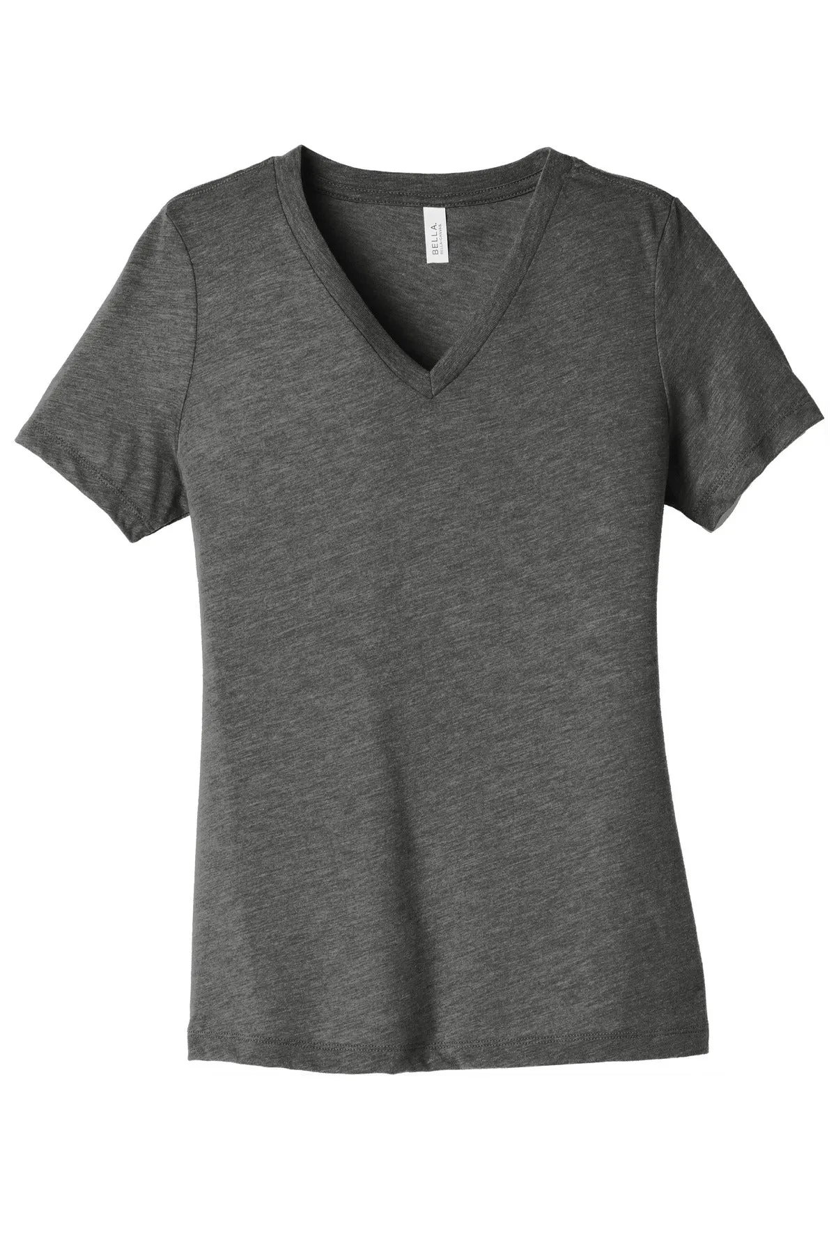 BELLA CANVAS Women's Relaxed Triblend V-Neck Tee BC6415 Grey Triblend