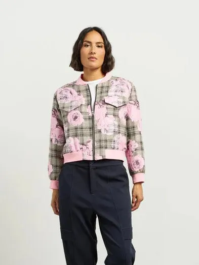 Benny Bomber Jacket - Rose Plaid