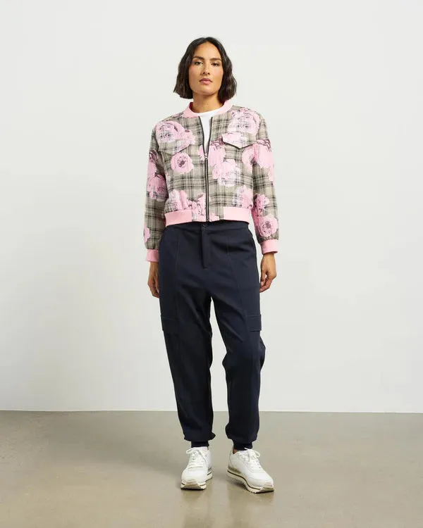 Benny Bomber Jacket - Rose Plaid