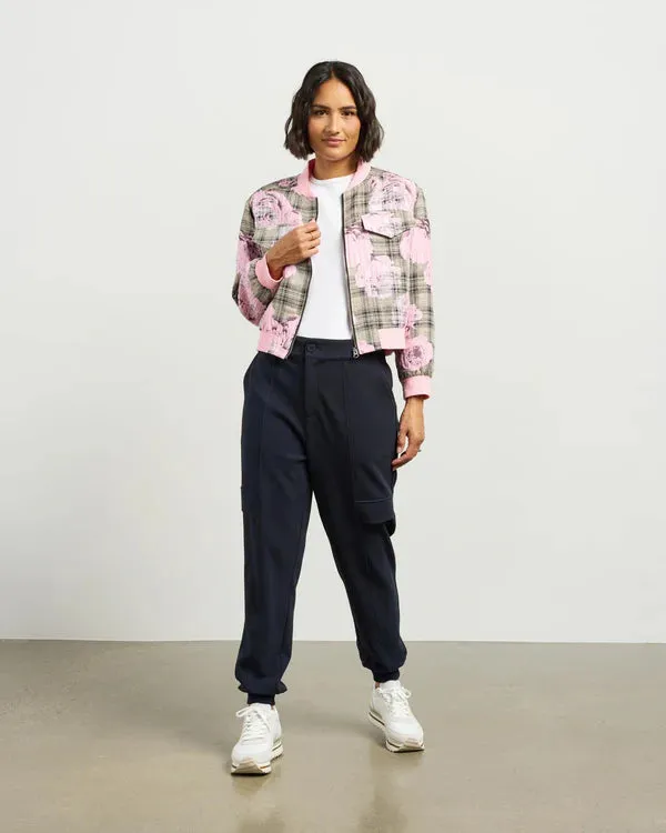 Benny Bomber Jacket - Rose Plaid