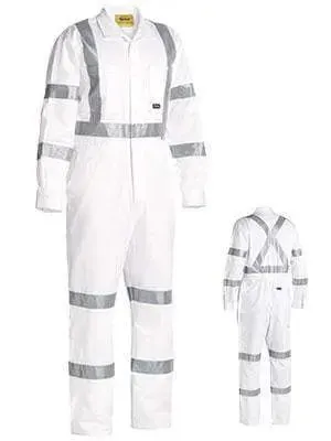 Bisley Workwear 3m Taped Night Cotton Drill Coverall  BC6806T