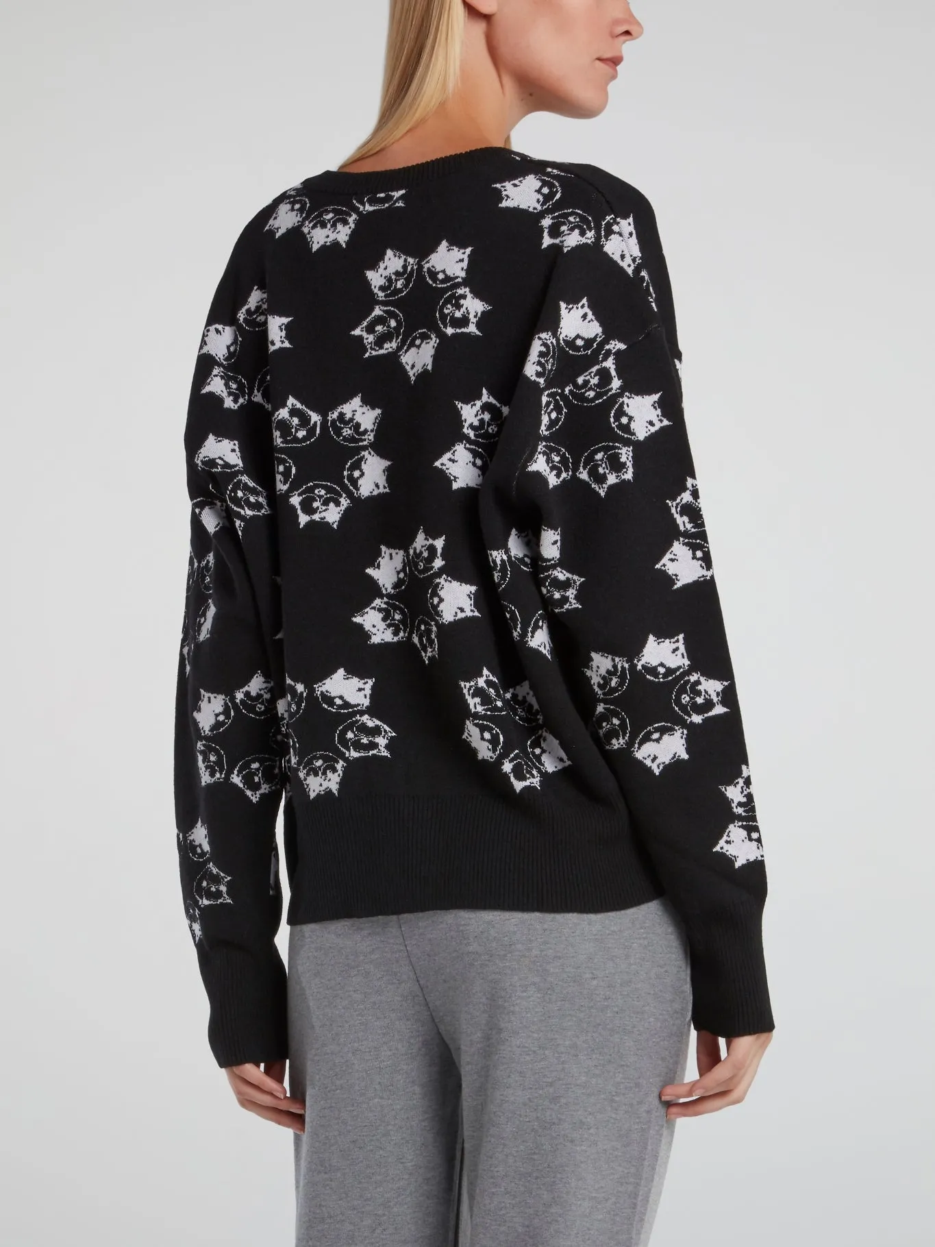 Black Felix The Cat Pullover
