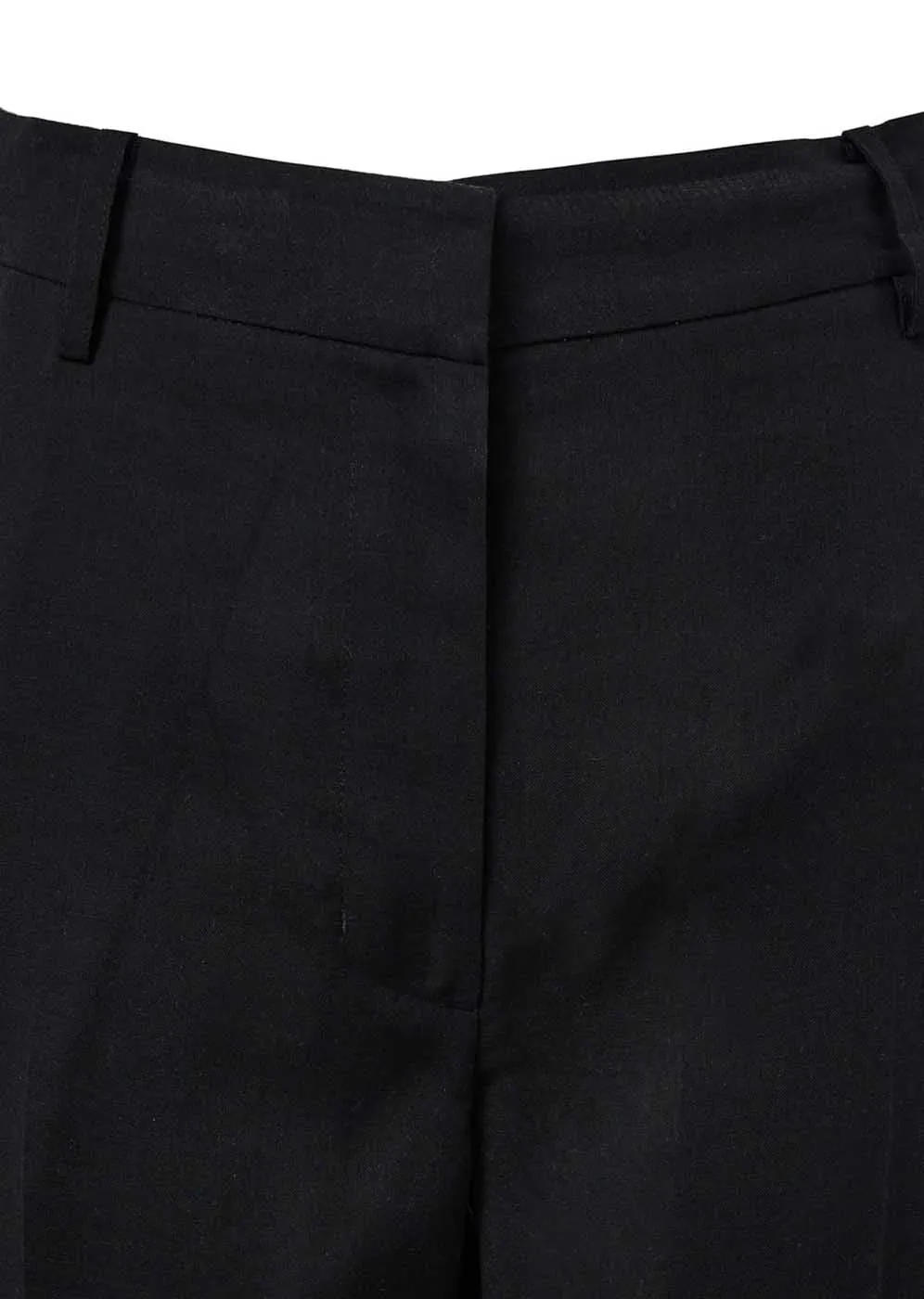 Black Sheer Straight Fit Pants