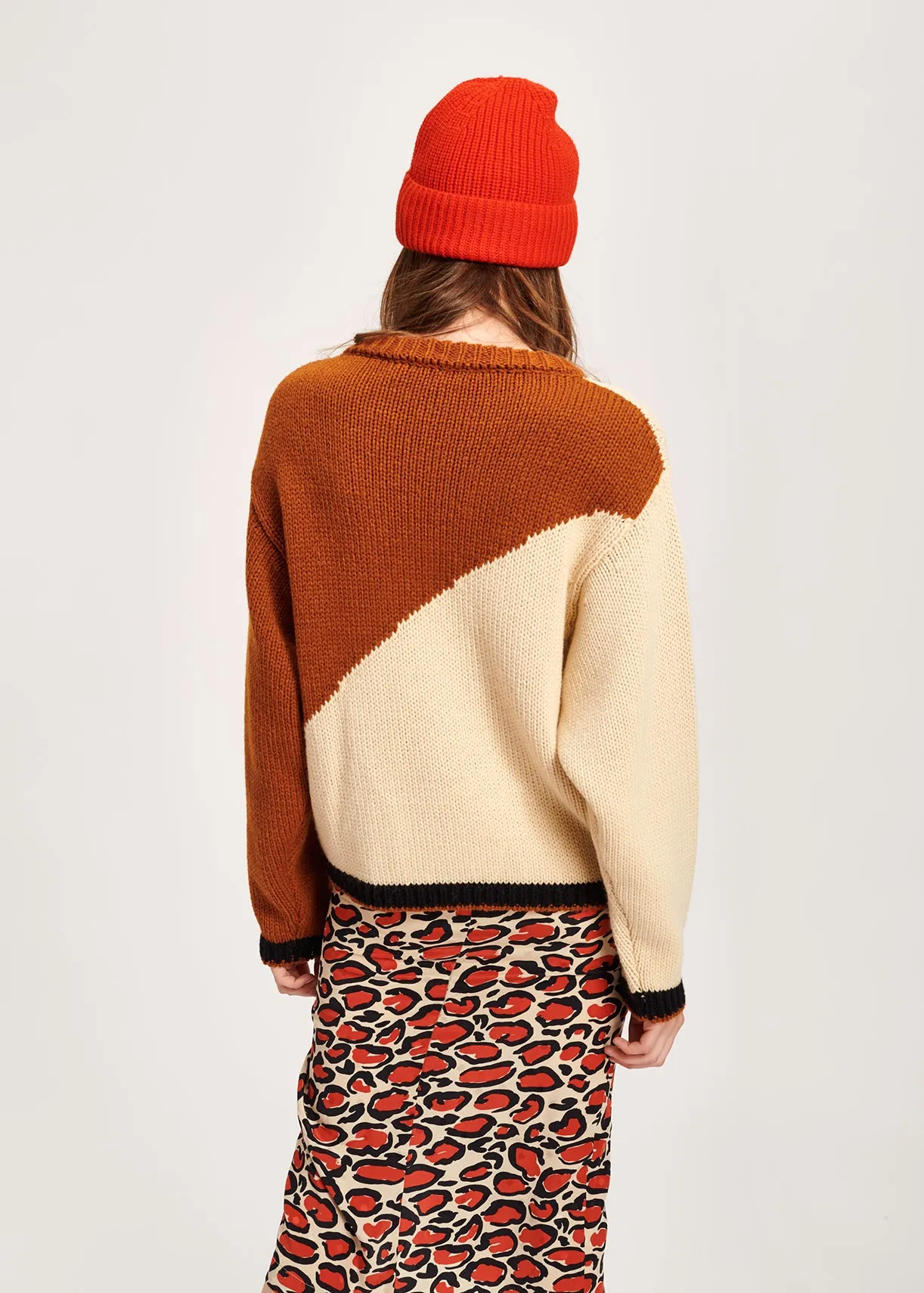 Blow up jacquard sweater