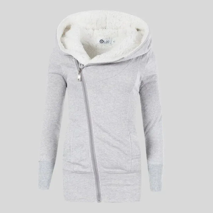 Brie – fleece cardigan with hood