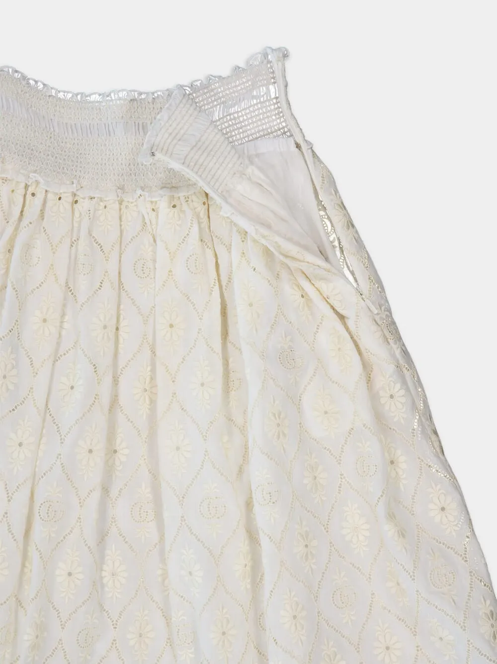 Broderie Anglaise Maxi Skirt