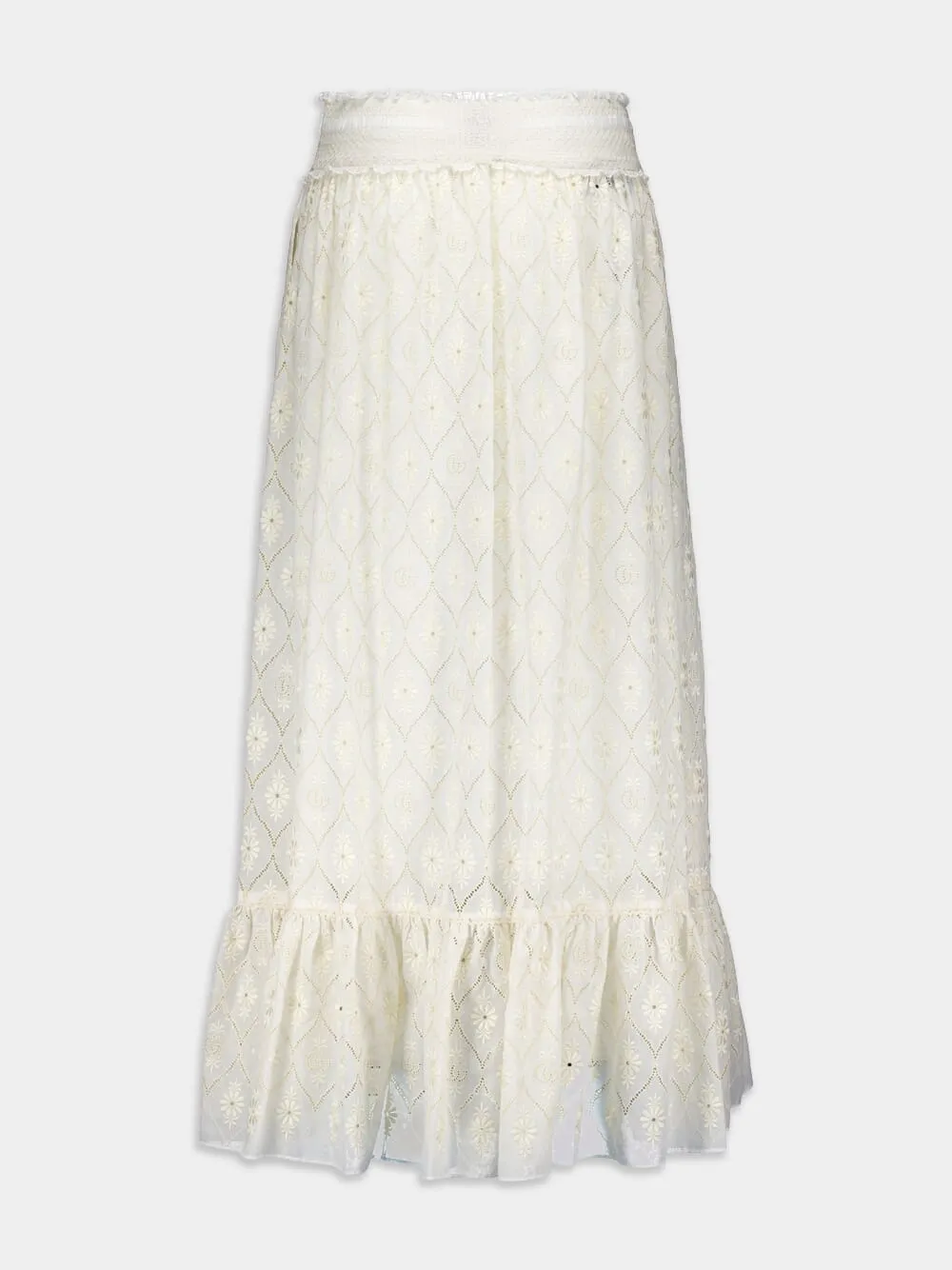 Broderie Anglaise Maxi Skirt