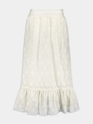 Broderie Anglaise Maxi Skirt